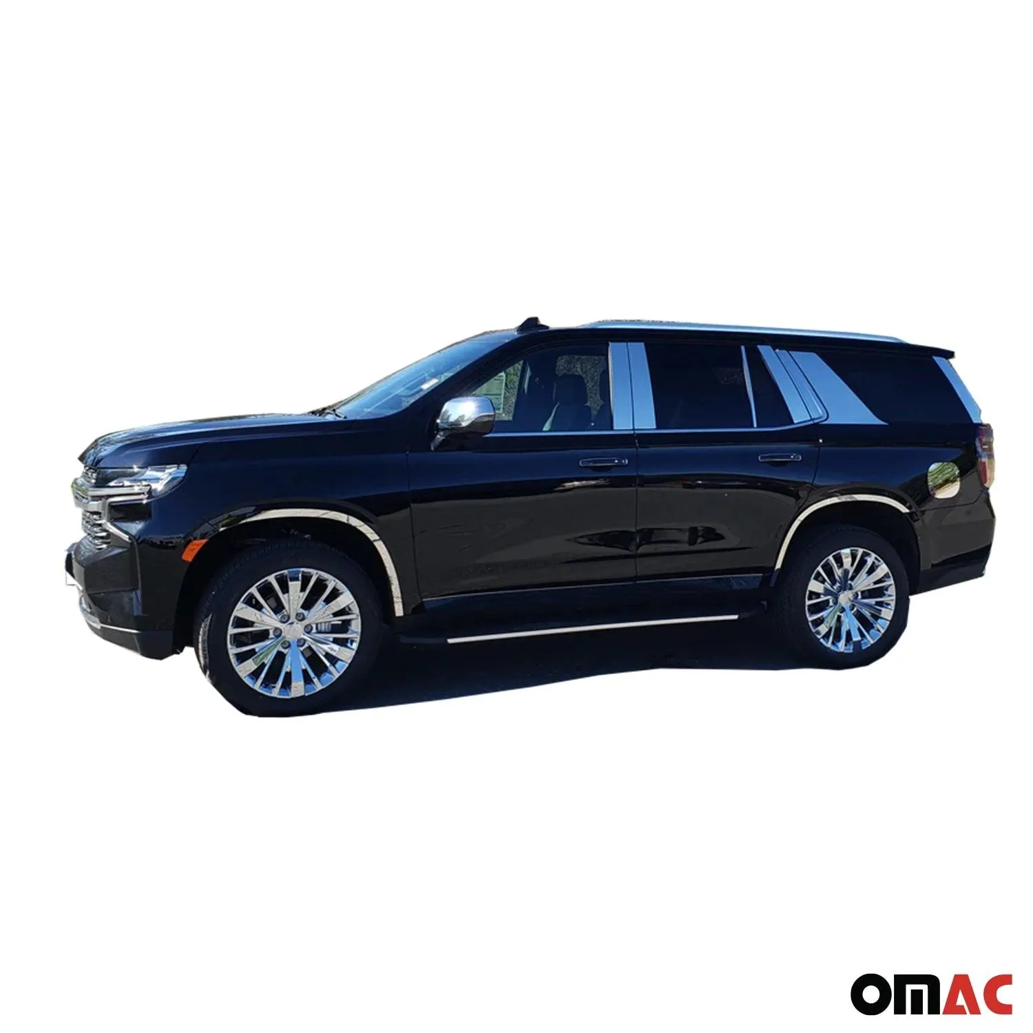 2021-2025 Chevrolet Tahoe GMC Yukon Stainless Steel Pillar Trim 12Pc - Image 2
