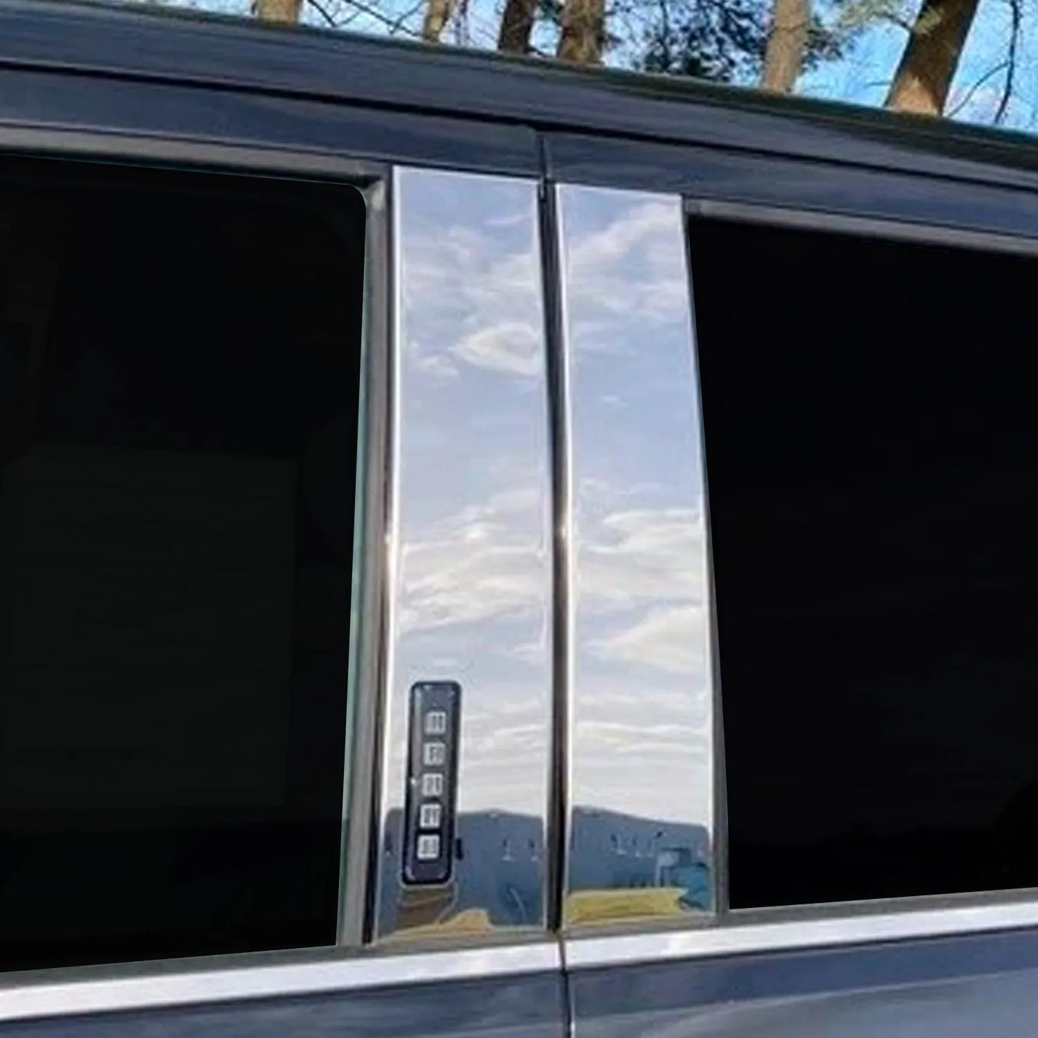 2021-2025 Ford F-150 Stainless Steel Pillar Trim 4 Pcs