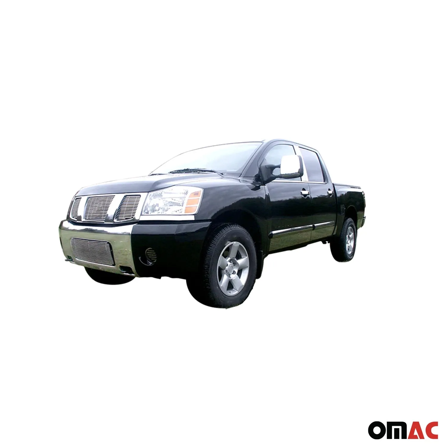 2004-2015 Nissan Titan Stainless Steel Pillar Trim 4 Pcs - Image 2