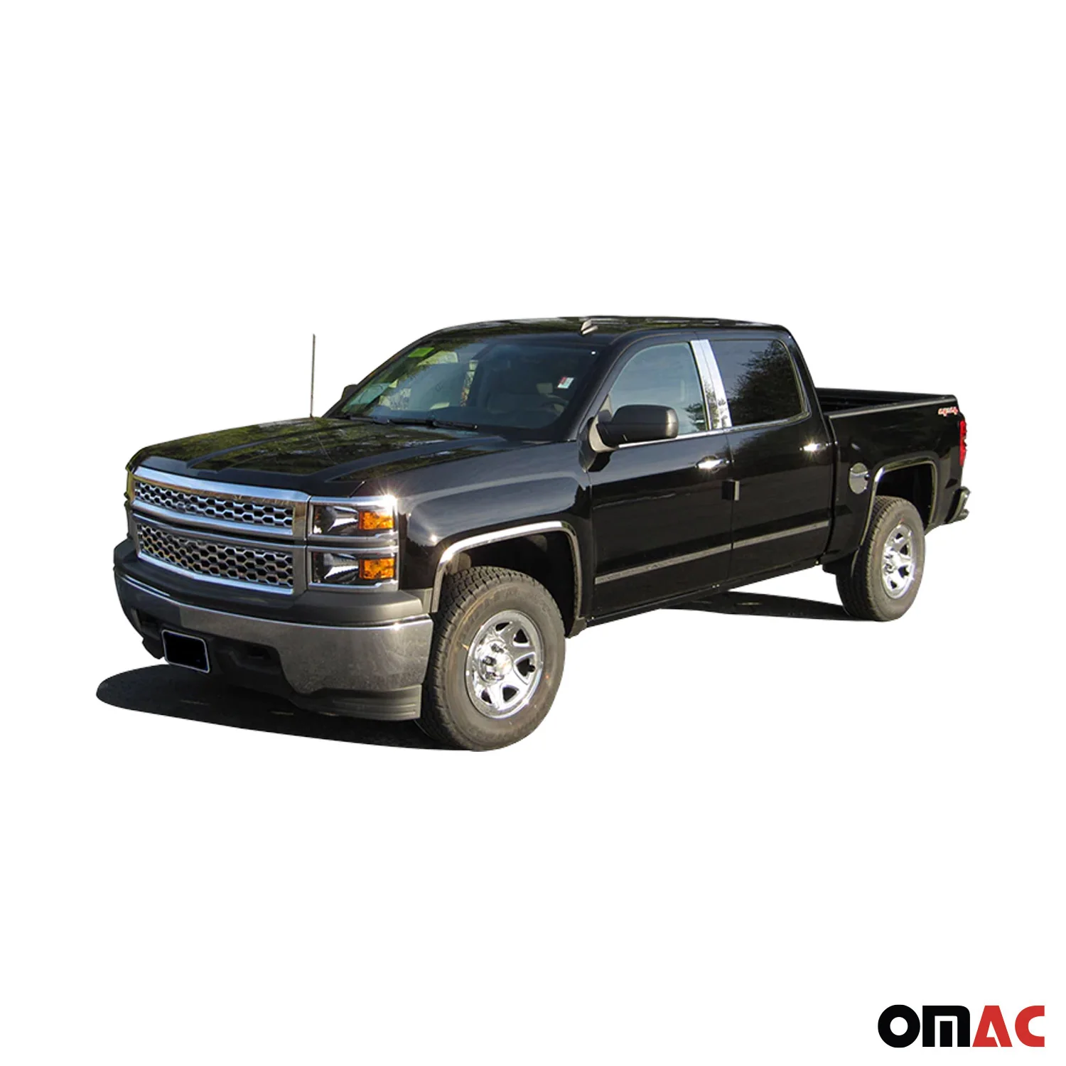 2014-2018 GMC Sierra Stainless Steel Pillar Trim 4Pcs - Image 2