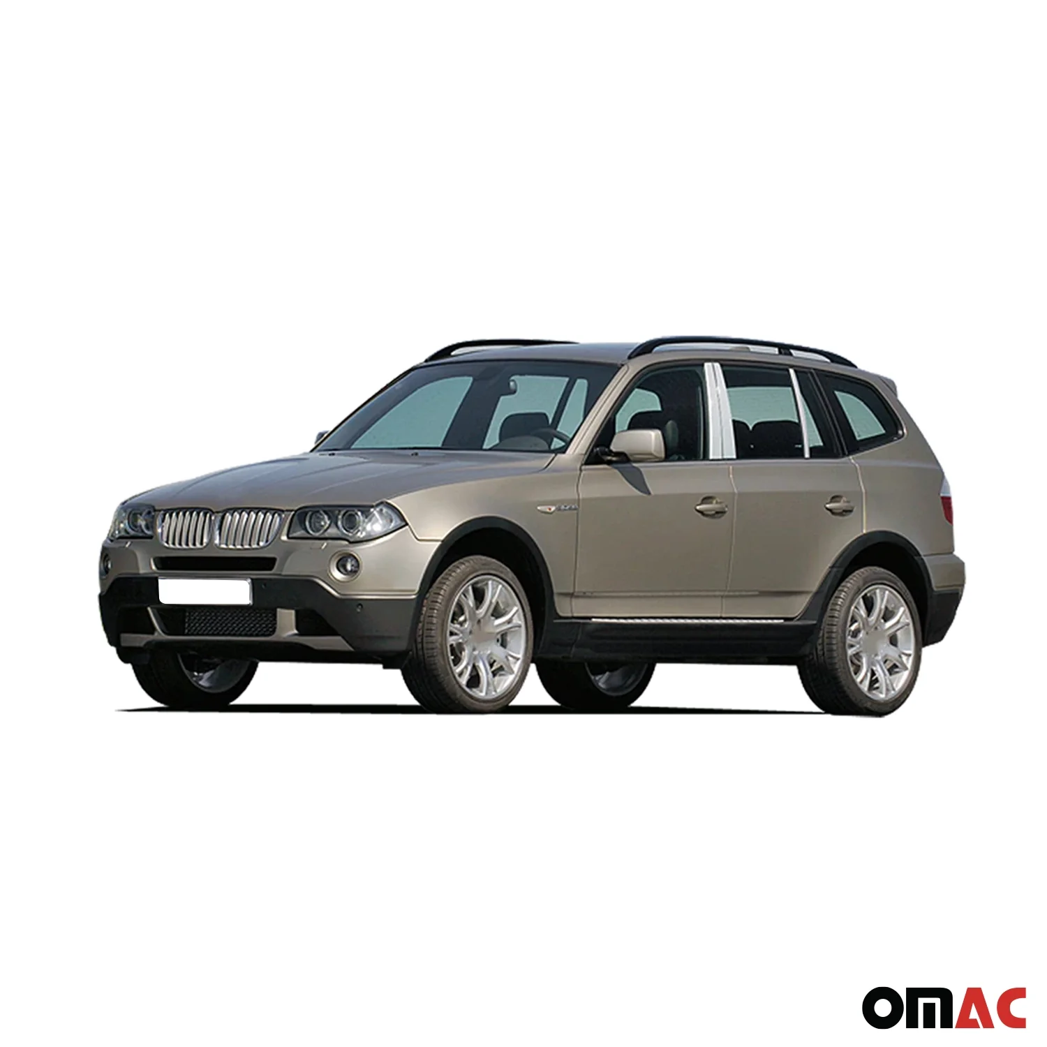 2004-2010 BMW X3 E83 Stainless Steel Pillar Trim 6 Pcs - Image 3