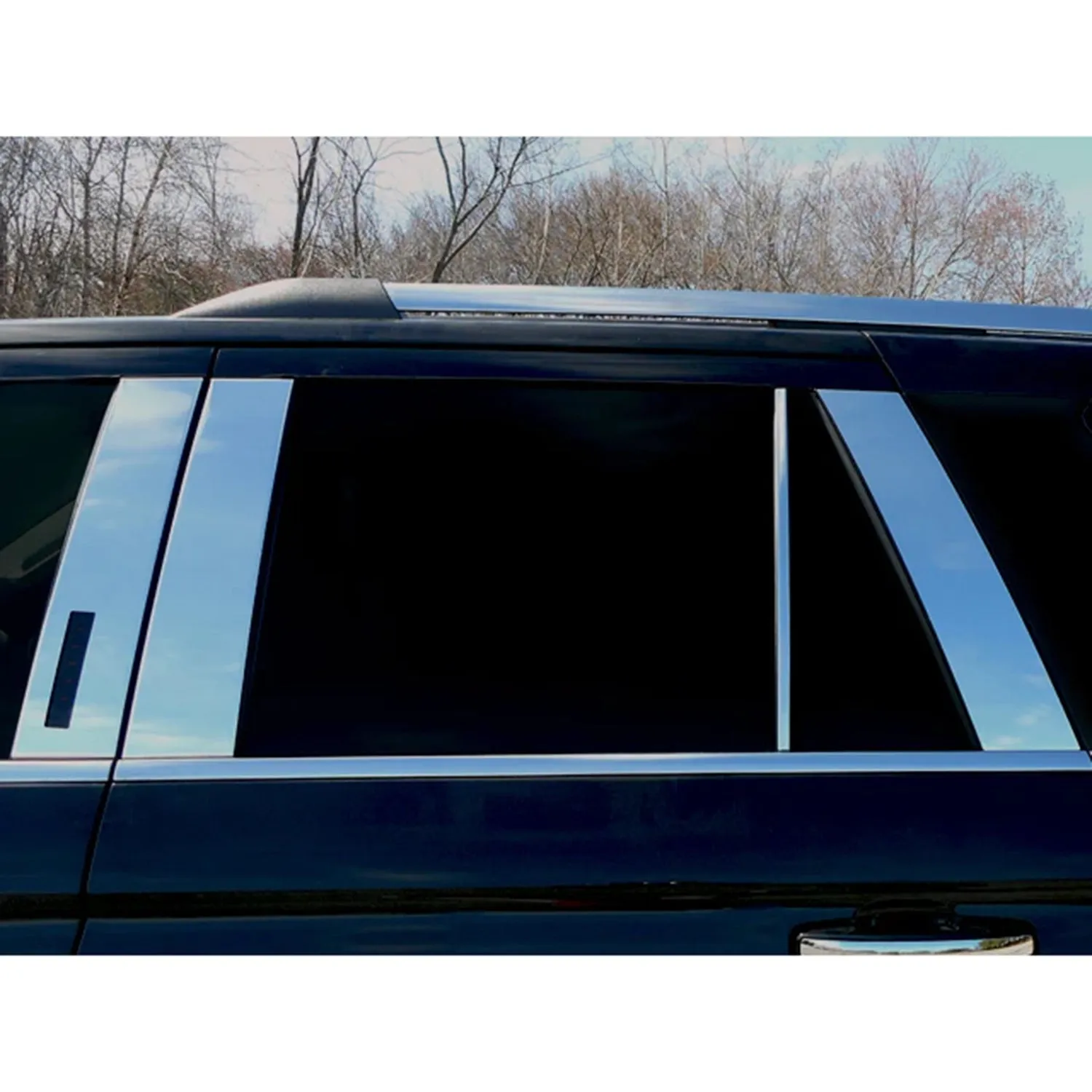 2018-2025 Ford Expedition Stainless Steel Pillar Trim 8 Pcs