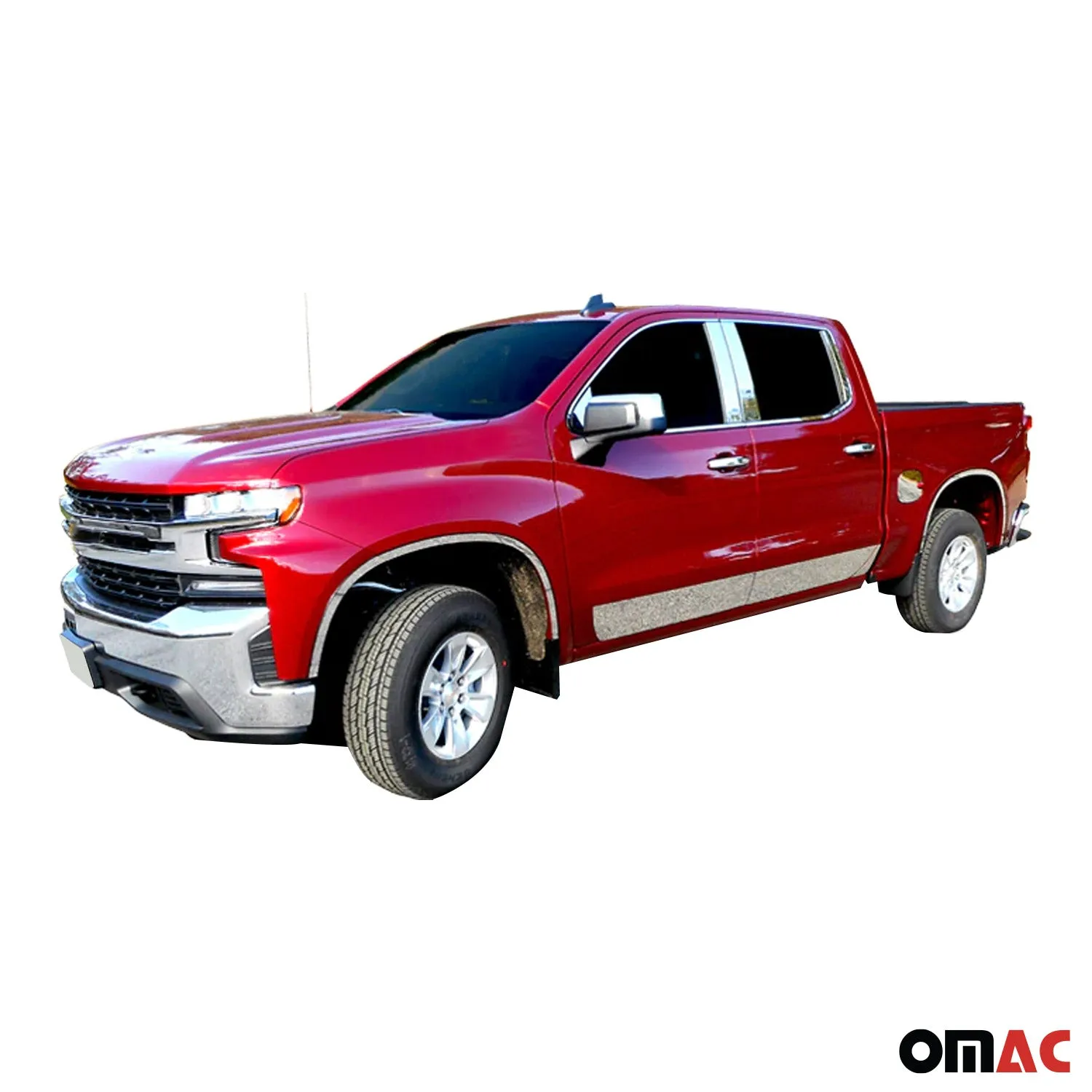 2019-2025 Chevrolet Silverado Stainless Steel Window Trim 12 Pcs - Image 4