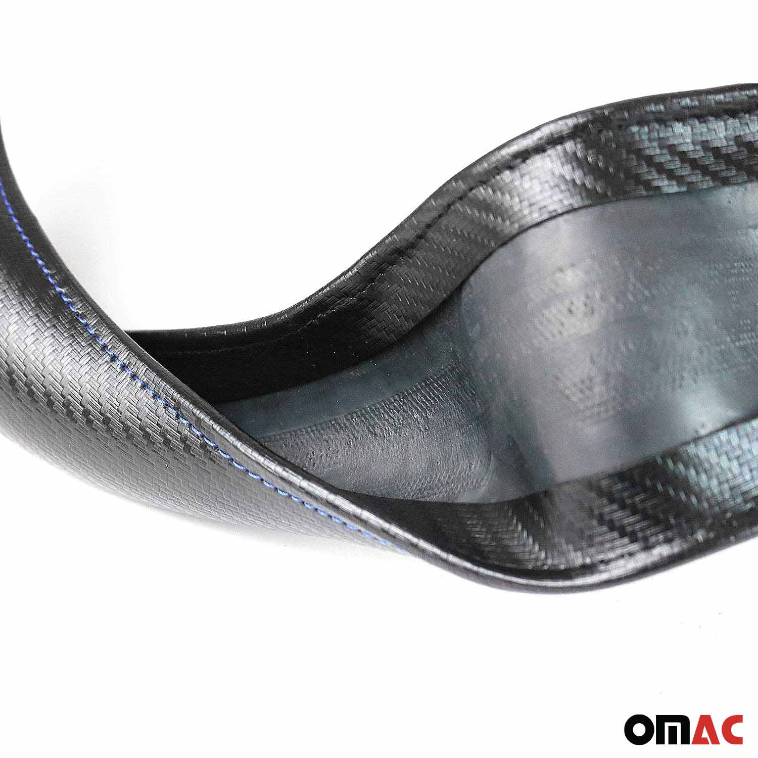 14.5-15.5’’ Steering Wheel Cover Blue Stripe Leather Anti-slip Breathable - Image 12
