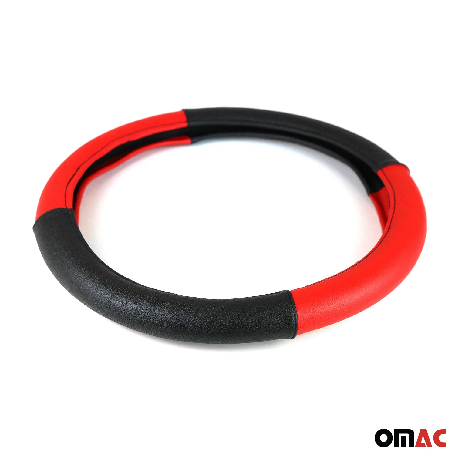 14.5-15.5’’ Steering Wheel Cover Red Black Leather Anti-slip Breathable - Image 9