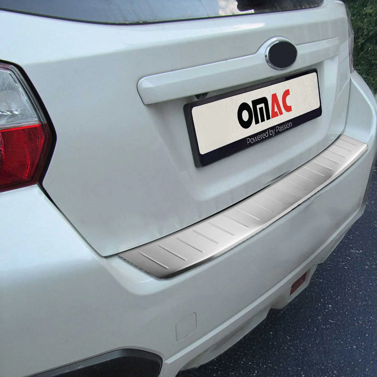 2013-2015 Subaru XV Crosstrek Rear Bumper Guard Stainless Steel Brushed