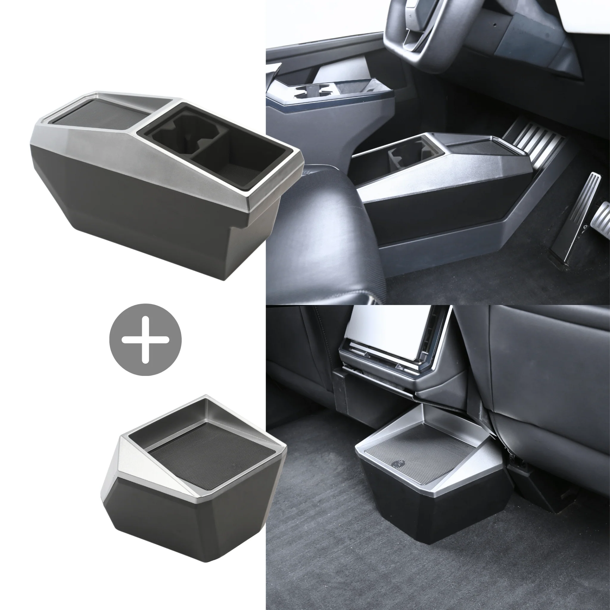 Tesla Cybertruck Center Floor Organizer & Trash Bin - Image 8