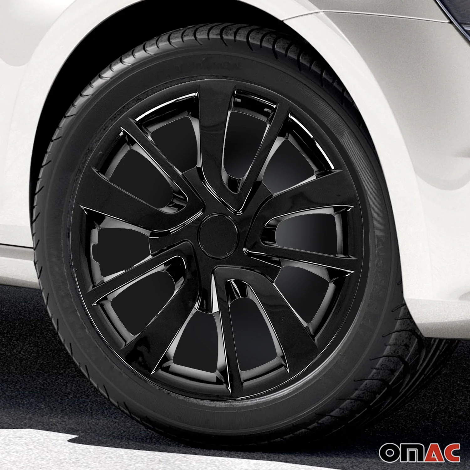 Texas Hub Caps Wheel Cover 15" Black Full Set 4 pcs. - Image 2