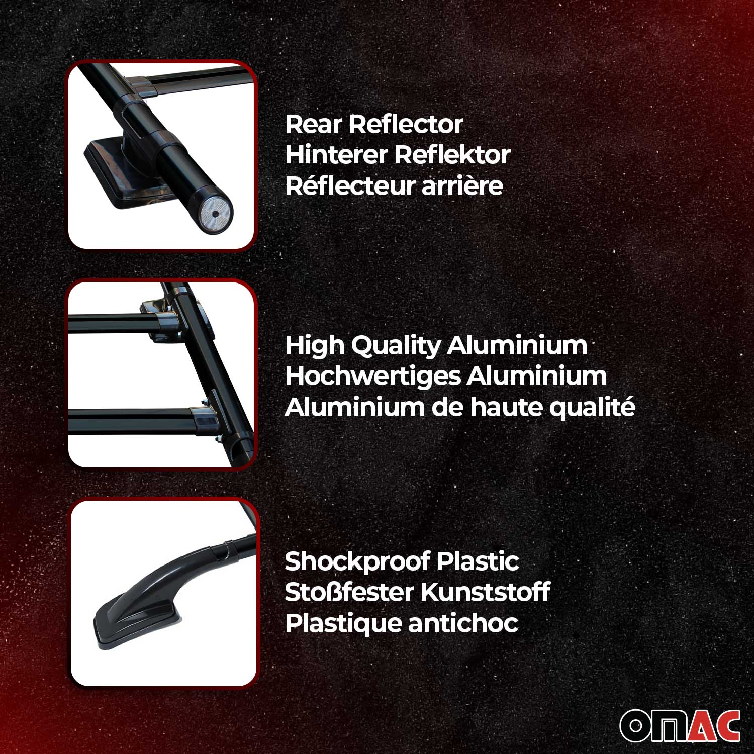 2019-2023 Ford Ranger Double Cab Roof Rack Rails Side Rails Black - Image 6