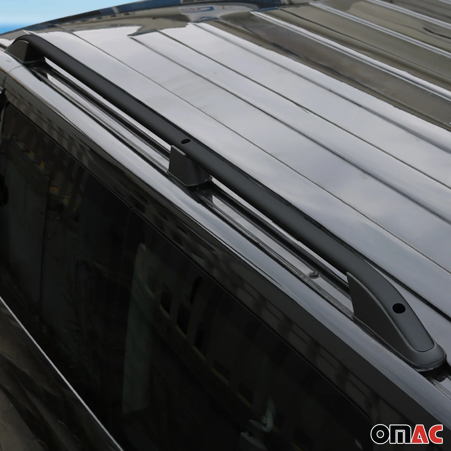 2010-2013 Ford Transit Connect Long Roof Rack Rails Side Rails Black - Image 7