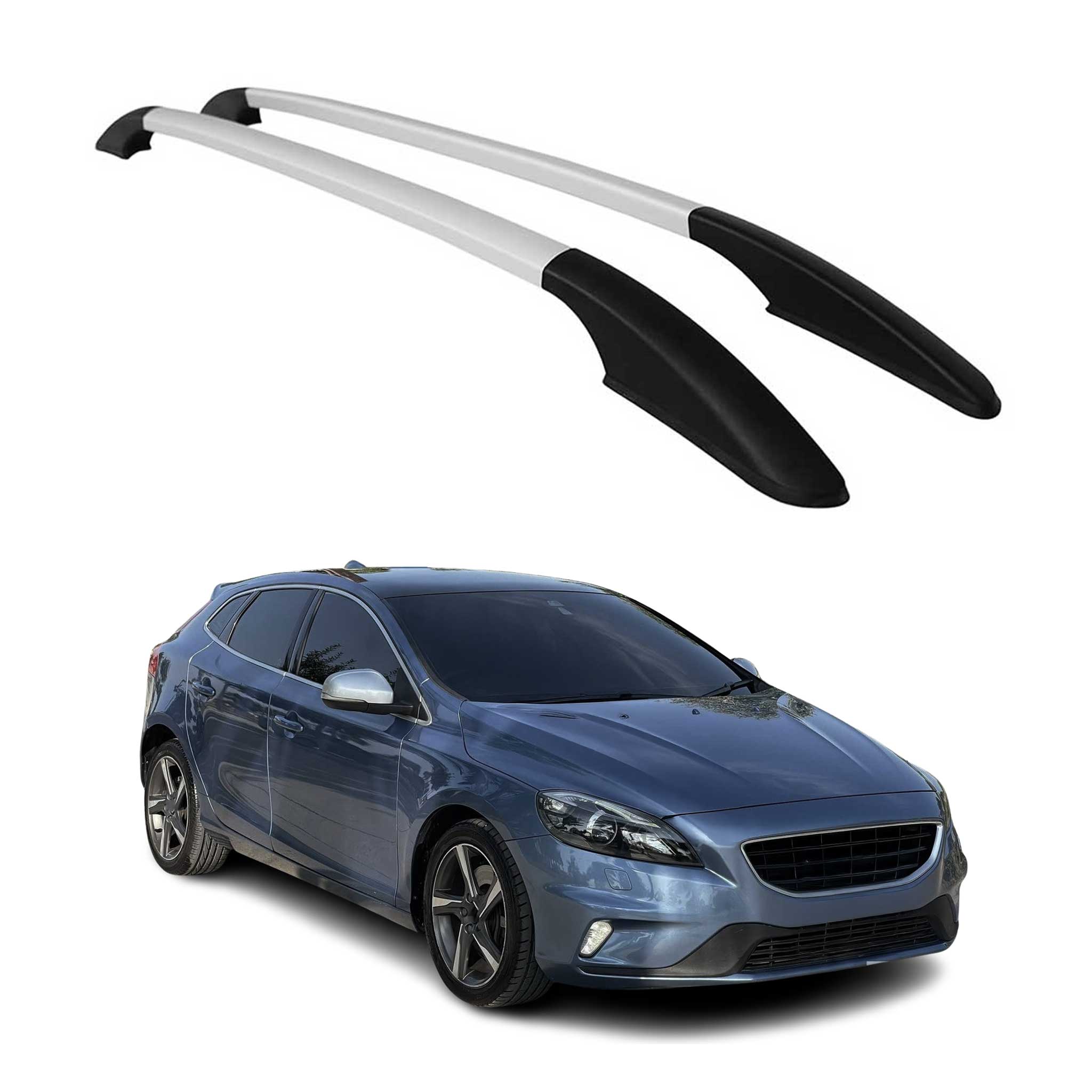 2013-2019 Volvo V40 Roof Rack Rails Side Rails Silver
