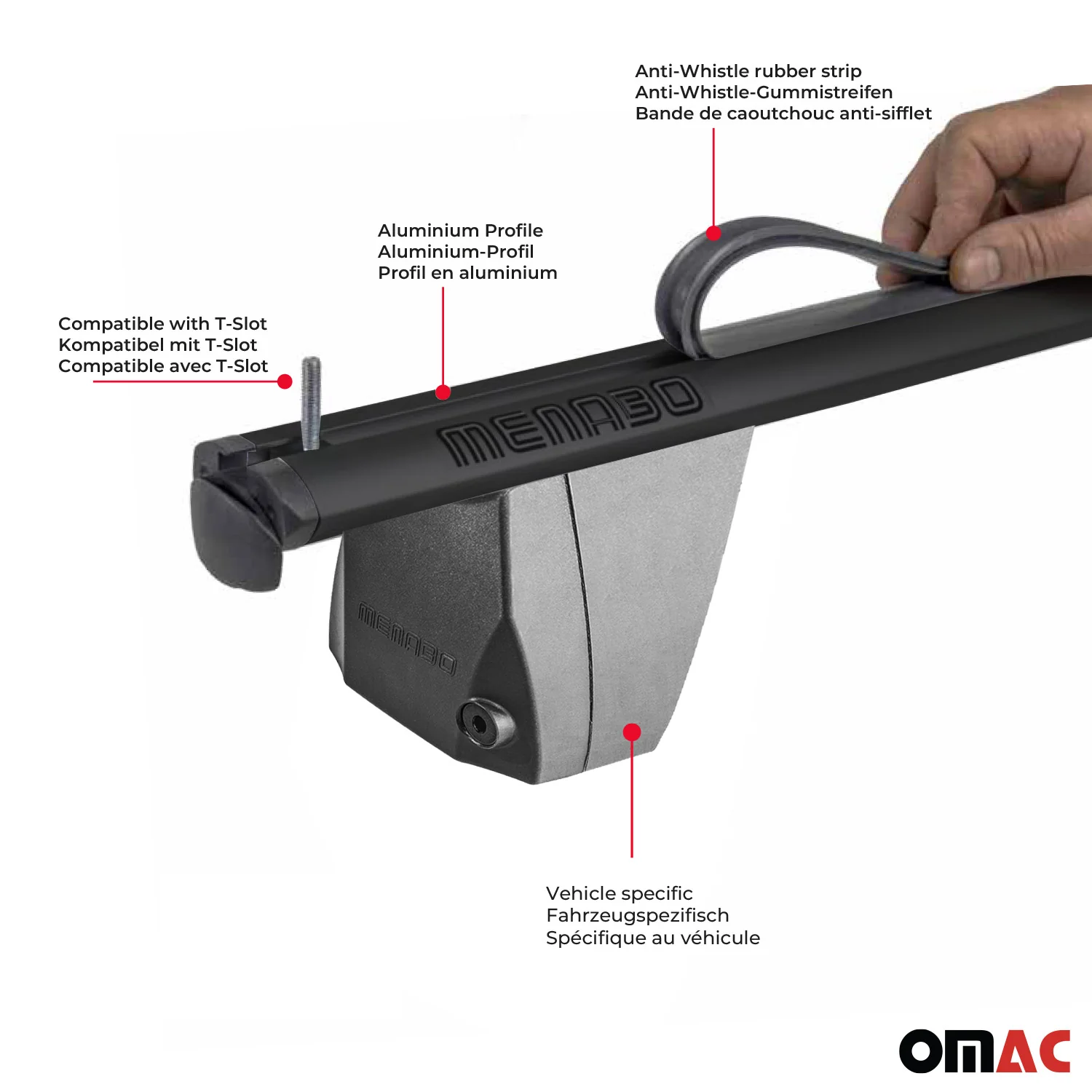 Top Roof Racks Cross Bars fits BMW 2 Series G42 Coupé 2022-26 Black Aluminium 2x - Image 5