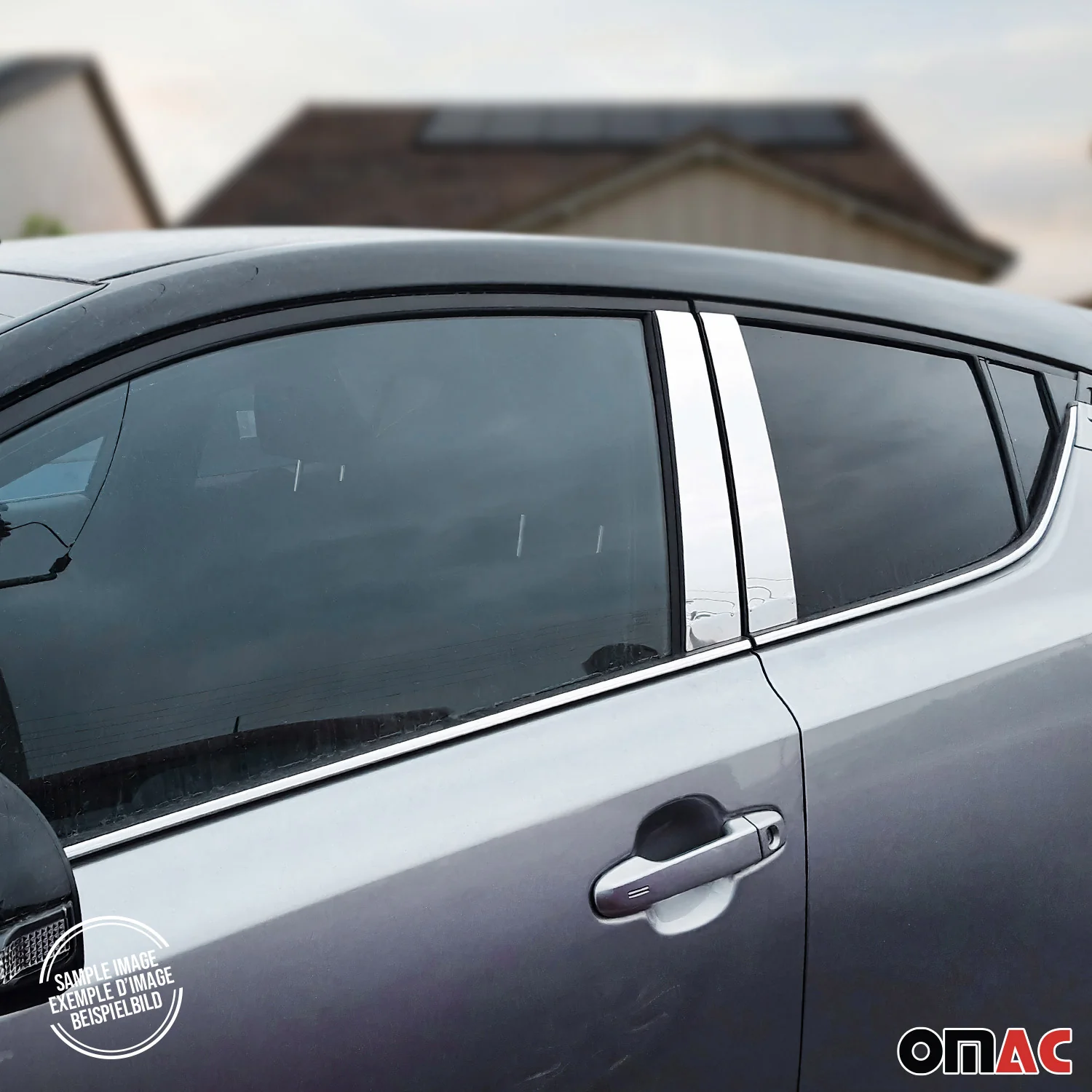 2013-2018 Toyota RAV4 Window B Pillar Posts Door Trim Cover Stainless Steel Silver 4x - Image 3
