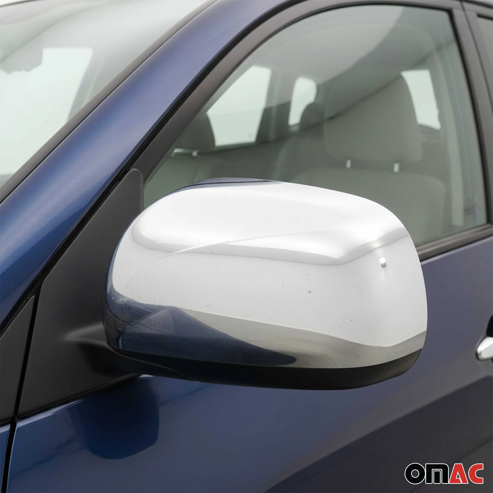 2006-2009 Toyota RAV4 Side Mirror Cover Caps Stainless Steel Silver 2 Pcs - Image 3
