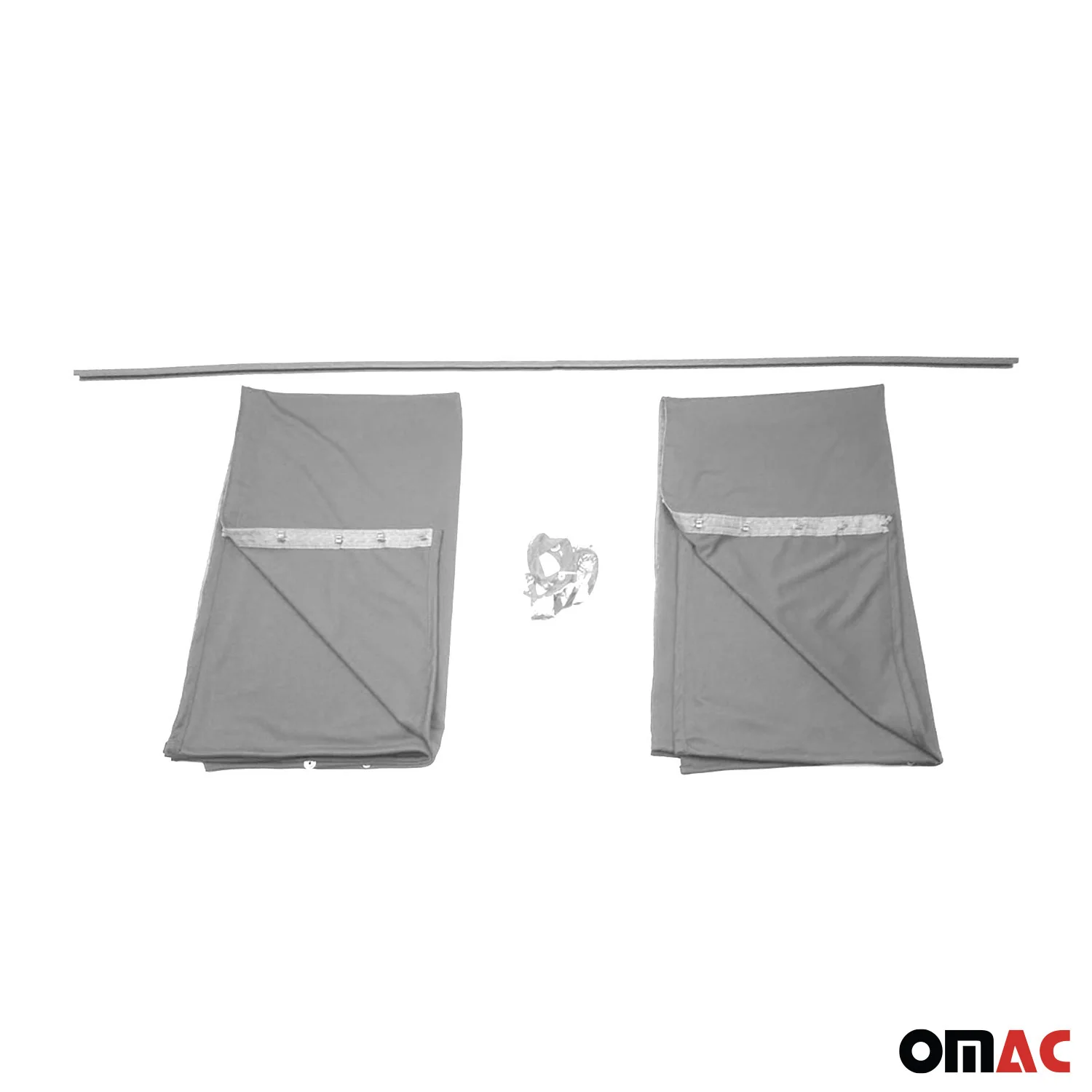 Nissan NV200 Trunk Tailgate Curtains Gray 2 Privacy Curtains - Image 8