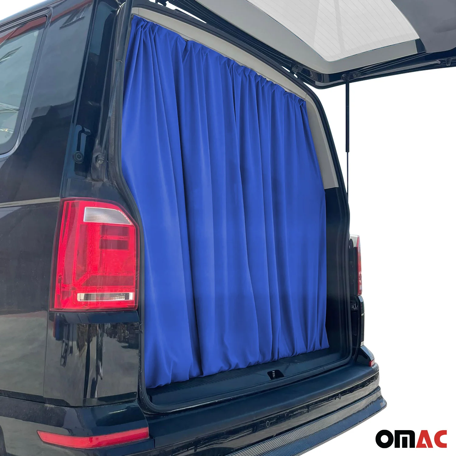 RAM ProMaster City Trunk Tailgate Curtain Blue 2 Privacy Curtains - Image 5