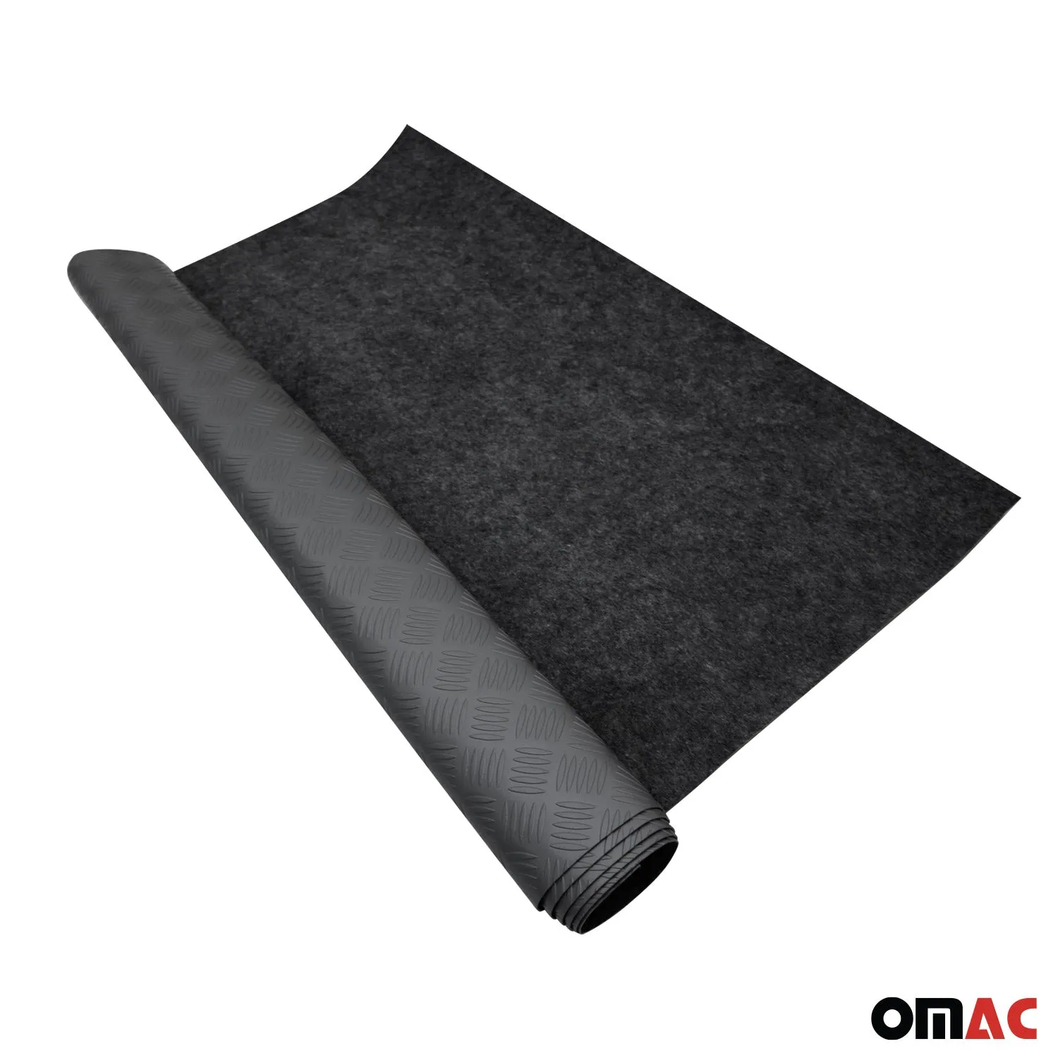 Trunk Flooring Mat Rubber Car Truck Rear Chequered Bed Liner Black 40" x 79" - Image 5
