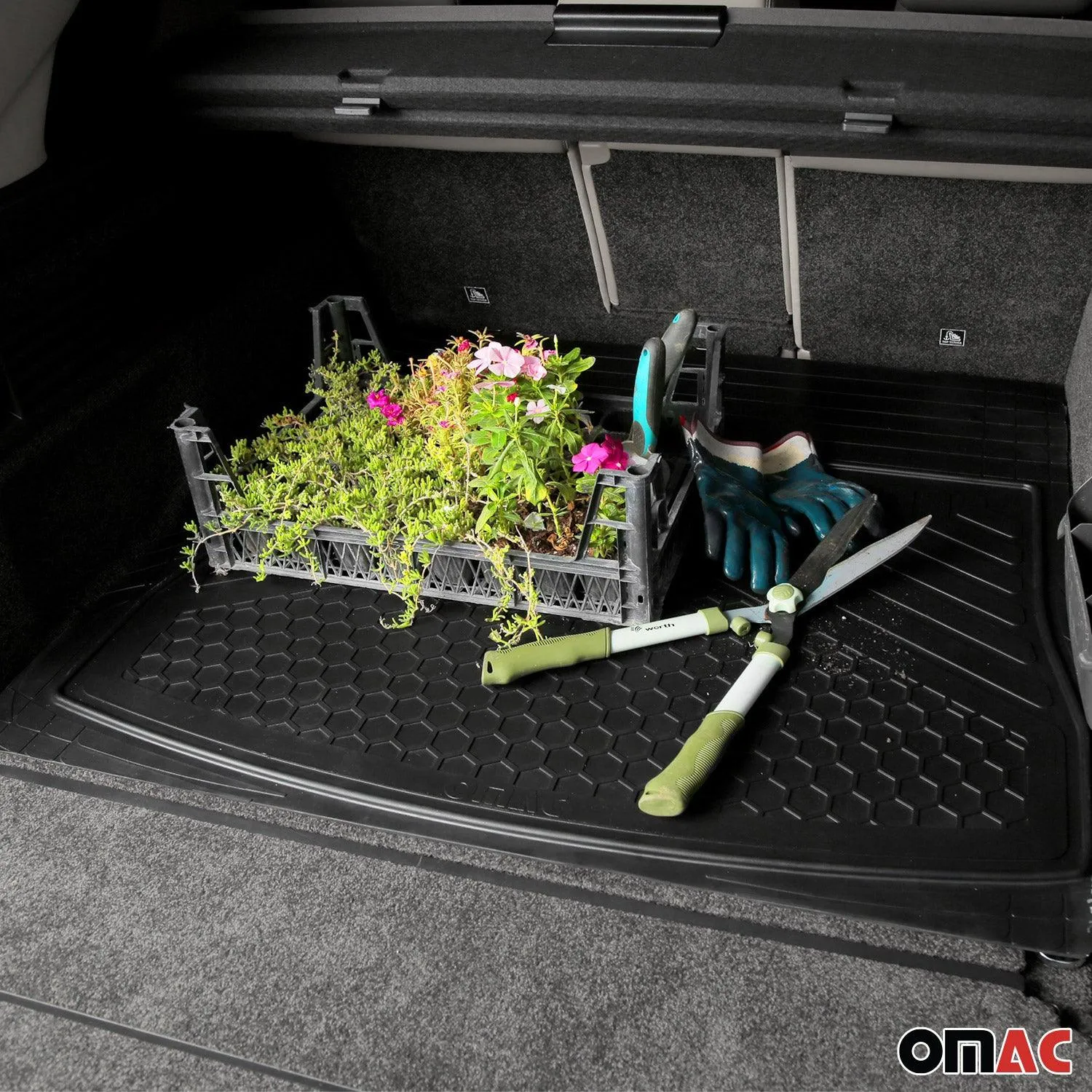 2023-2026 Cadillac Lyriq Universal Cargo Mat Liner Waterproof Rubber Black 1Pc - Image 7