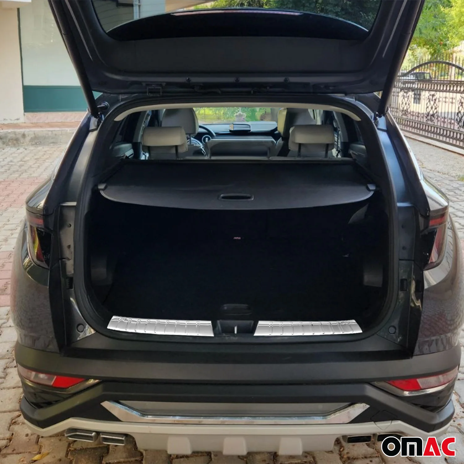 2022-2026 Hyundai Tucson Trunk Sill Cover Bumper Guard Protector 2Pcs Stainless Steel - Image 2