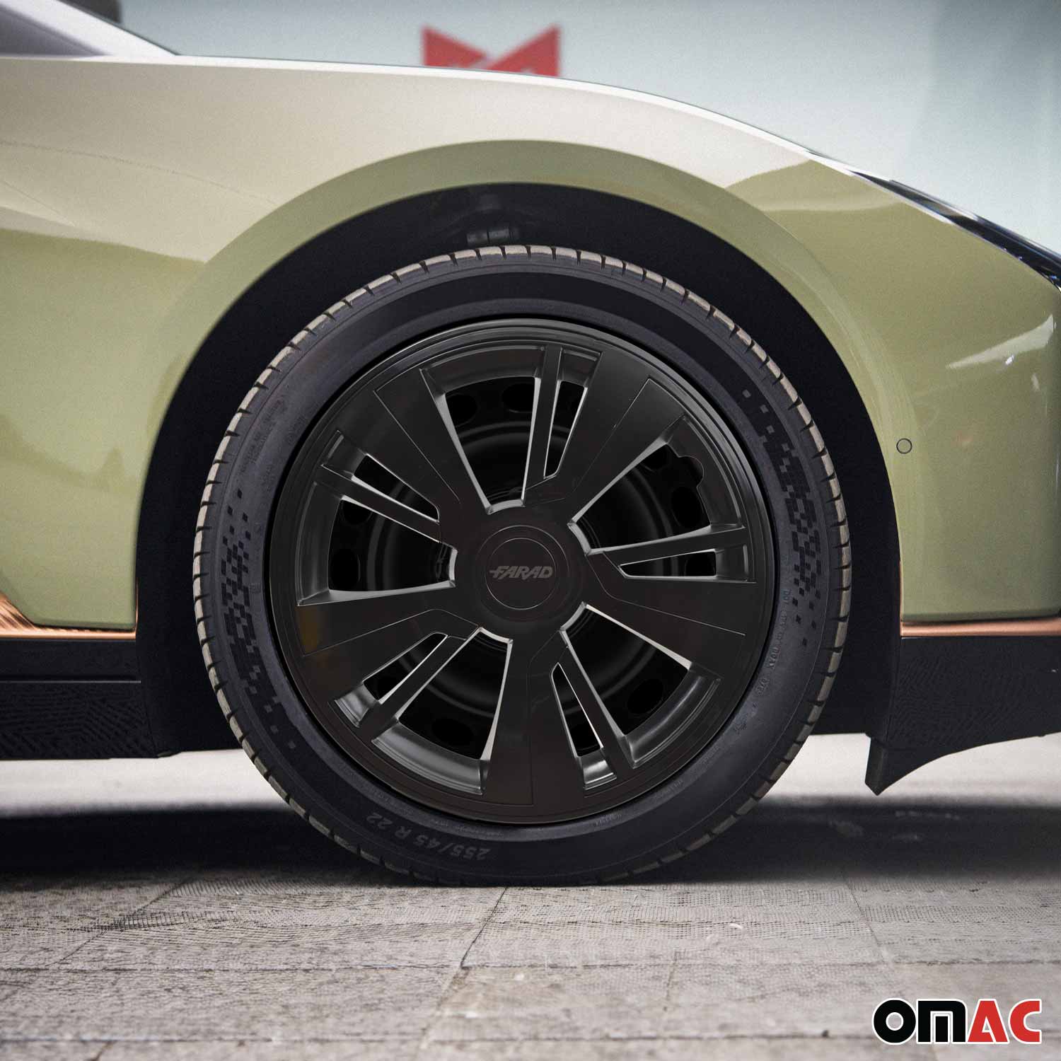 Twintone Hub Caps Wheel Cover 16" Black & Black Insert Full Set 4 pcs. - Image 2