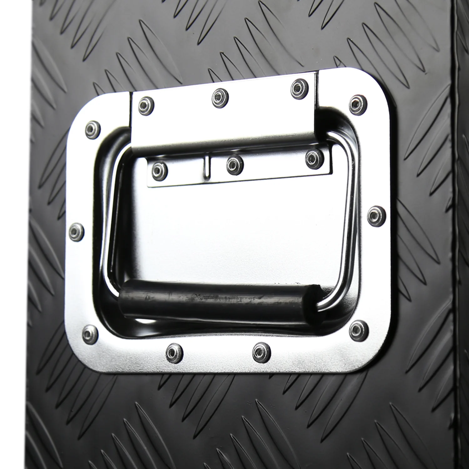 Universal 24" Heavy Duty Black Aluminum Tool Box w/ Side Handles Lock & Keys - Image 5