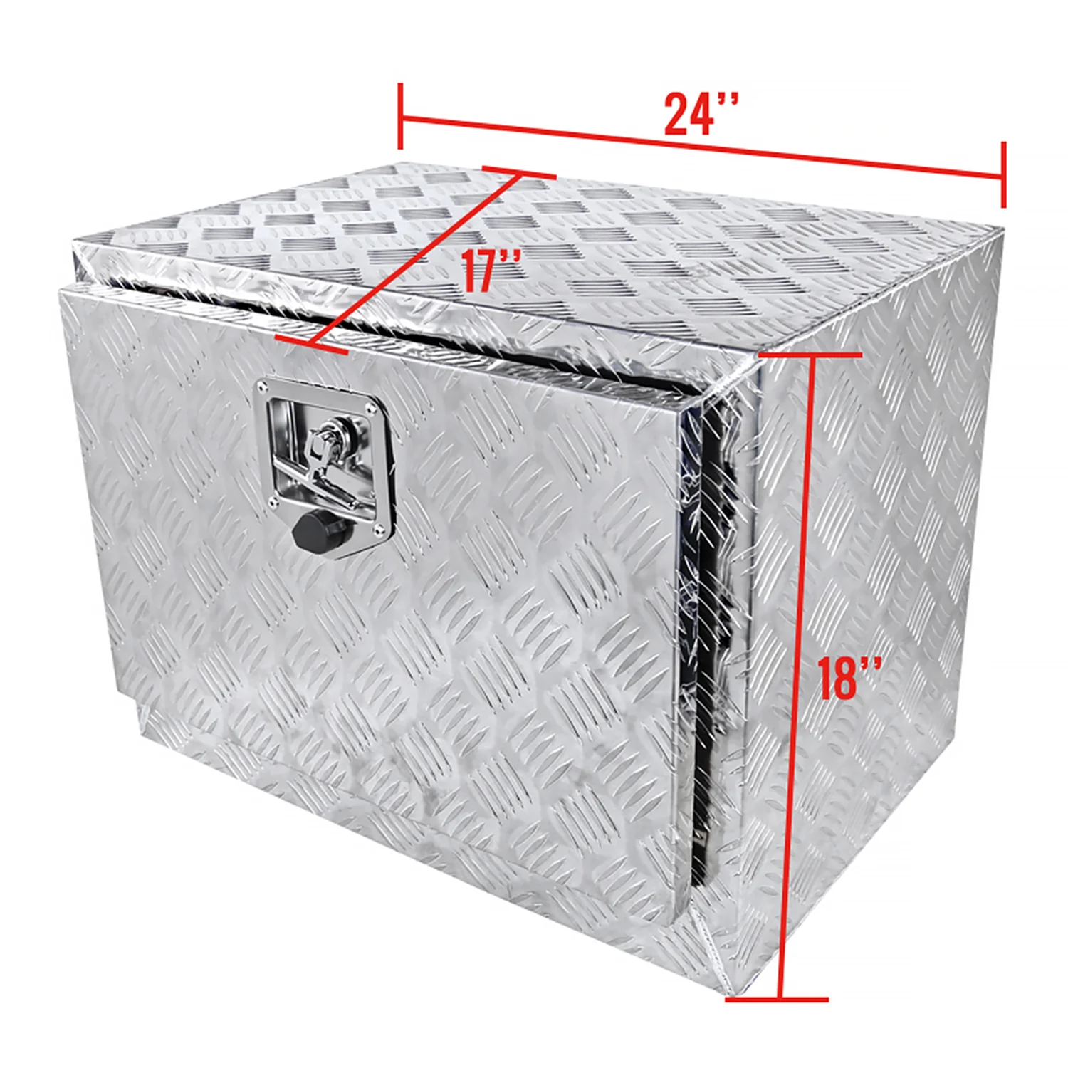 Universal 24" Heavy Duty Underbody Truck Tool Box w/ T-Handle Latch Lock & Keys - Image 2