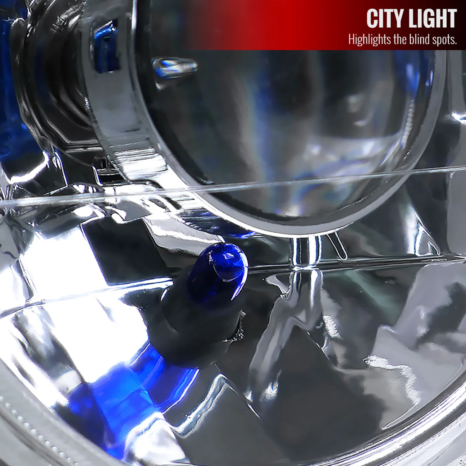 Universal 7" Round H4 Projector Headlights Chrome Housing/Clear Lens - Image 5