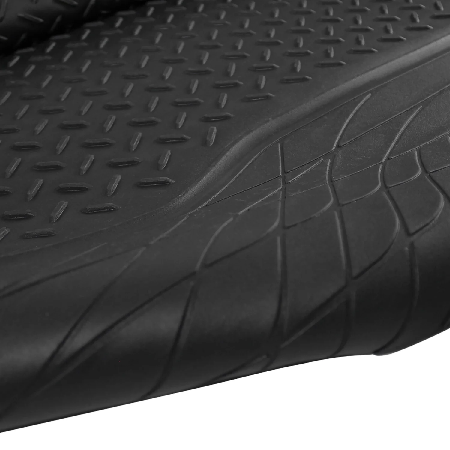 Universal fit Rubber Car Floor Mats Trunk Cargo Liner All Weather 4Pcs Black - Image 3