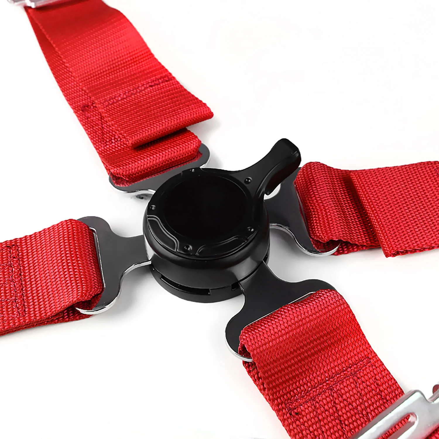 Universal Red 4 Point Quick Release Camlock Racing Seat Belt Safety Harness - Image 2