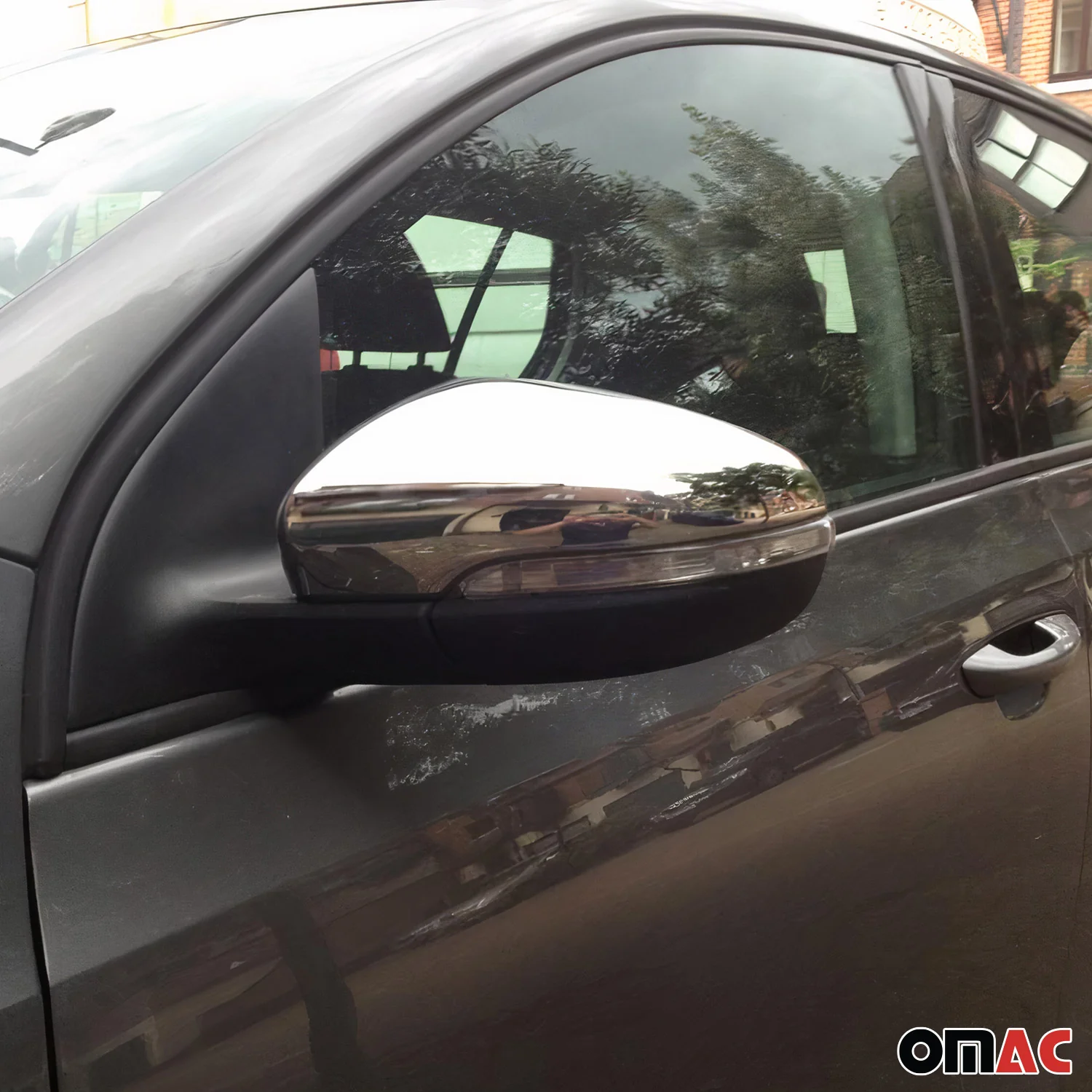 2010-2014 VW Golf Mk6 Side Mirror Cover Caps Stainless Steel Silver 2 Pcs - Image 3