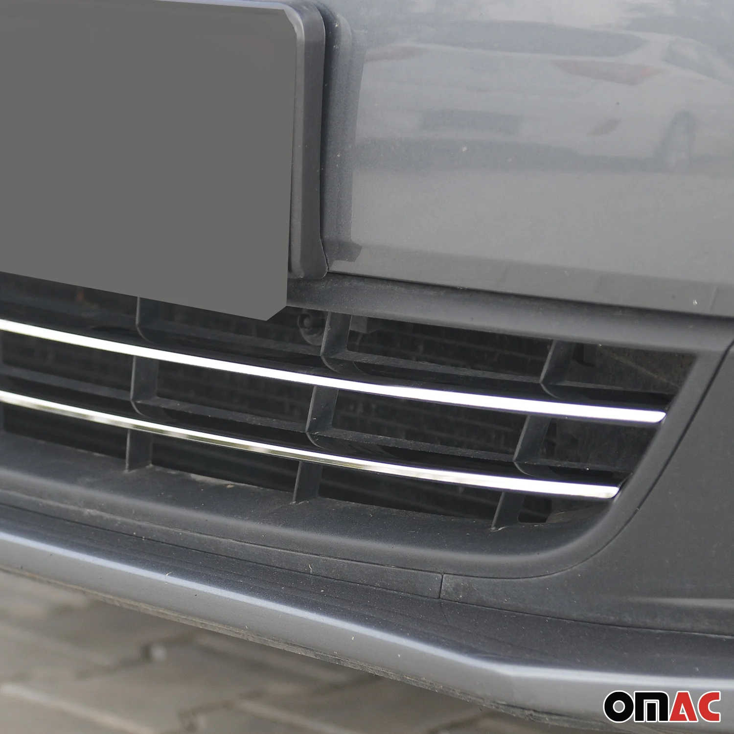 2011-2014 VW Jetta A6 Front Bumper Trim Molding Stainless Steel Silver 2 Pcs - Image 3