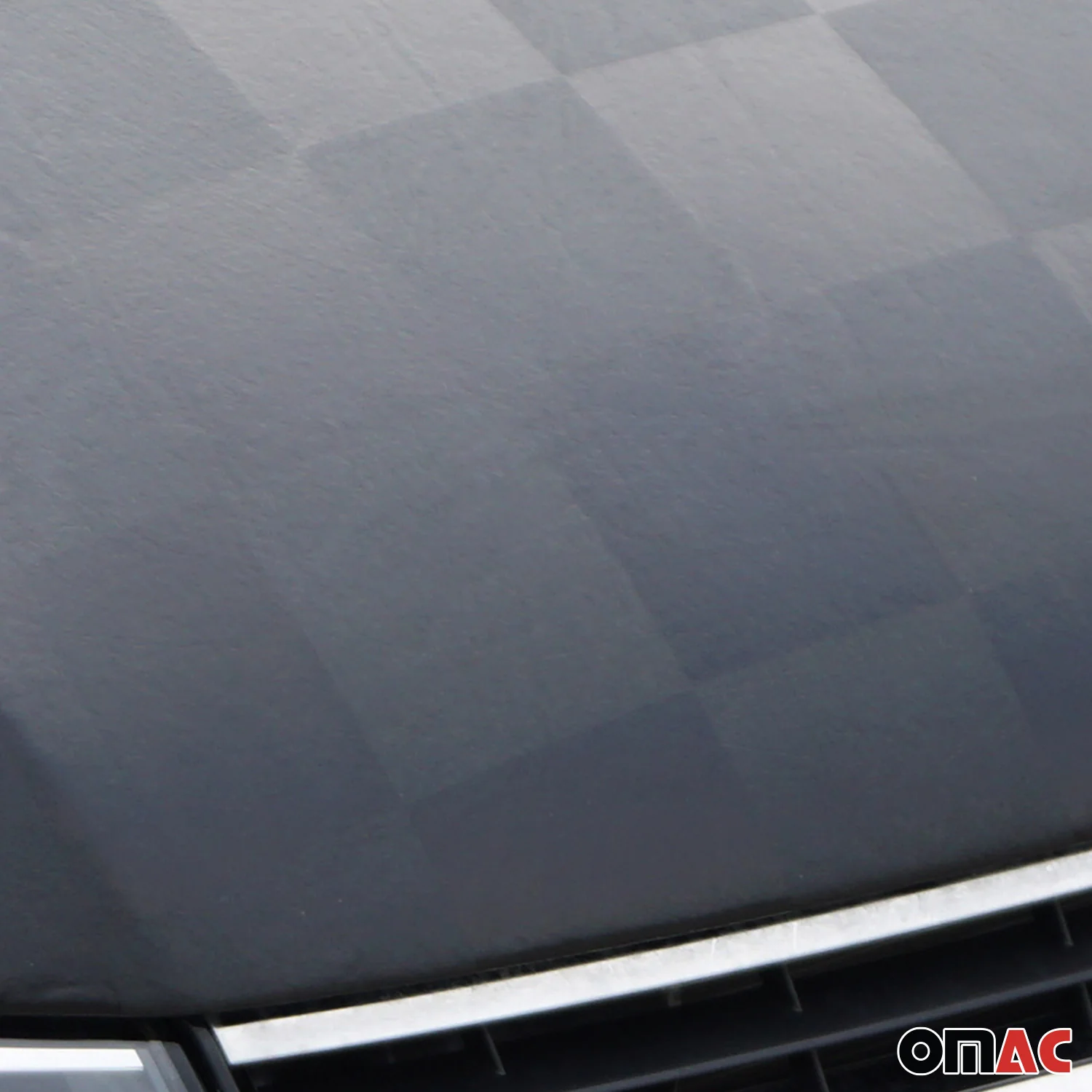 2009-2017 VW Tiguan Car Bonnet Mask Hood Bra Black Chequered 1 Pc - Image 5