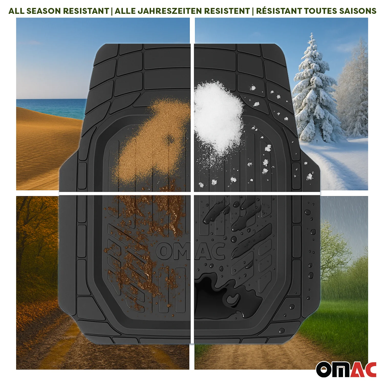 Mercedes S Class Universal Floor Mats Liner All Weather 3D Black Waterproof 4Pcs - Image 4