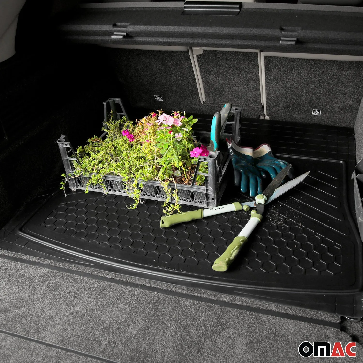 2009-2024 Chevrolet Traverse Universal Cargo Mat Liner Waterproof Rubber Black 1Pc - Image 7