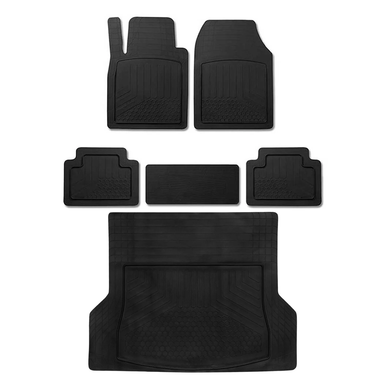 1998-2026 Subaru Forester Universal Floor Mats & Cargo Liner Waterproof Black 6 Pcs