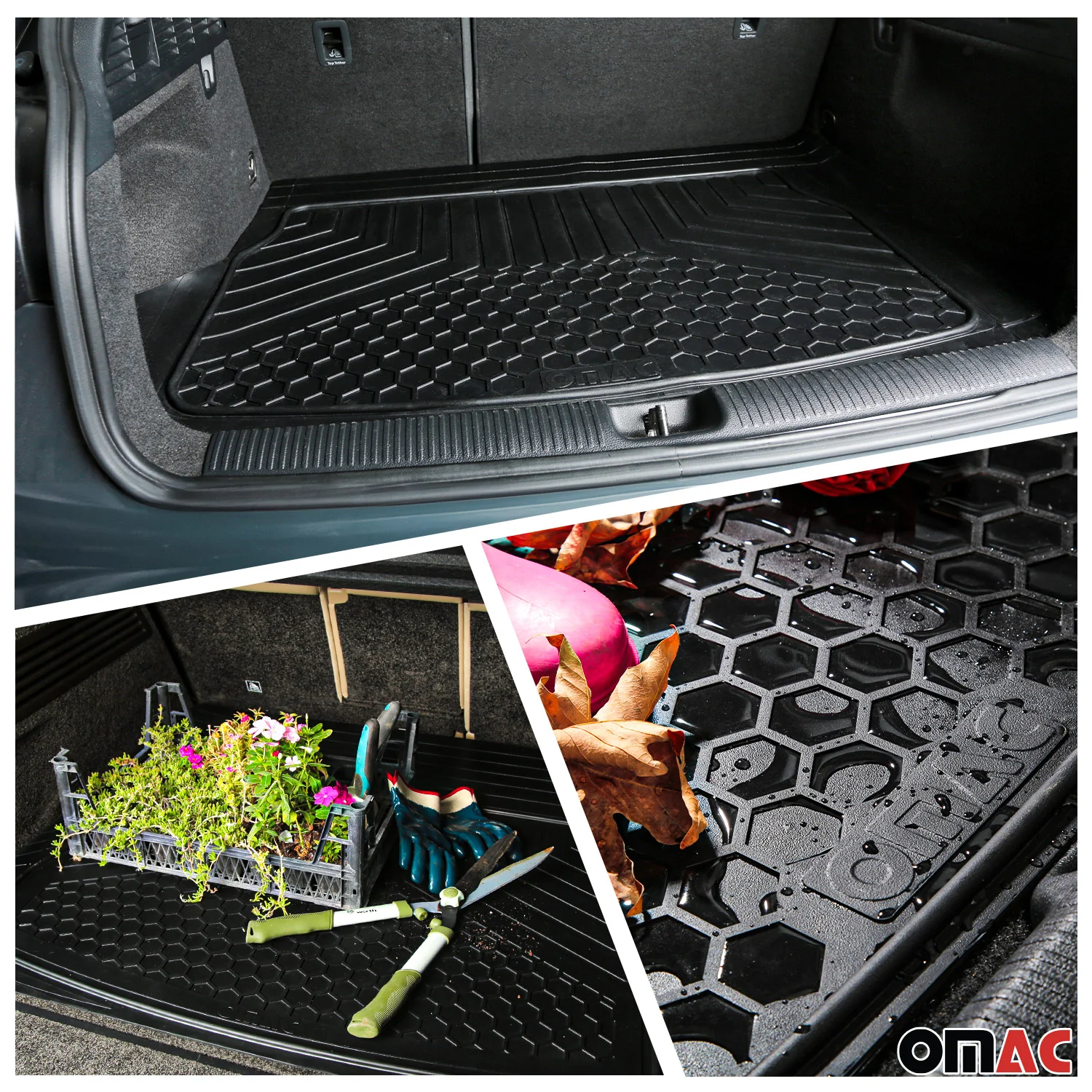 Heavy Duty Waterproof Rubber 3D Molded Floor Mats & Trunk Mat Cargo Liner 6 Pcs. - Image 3