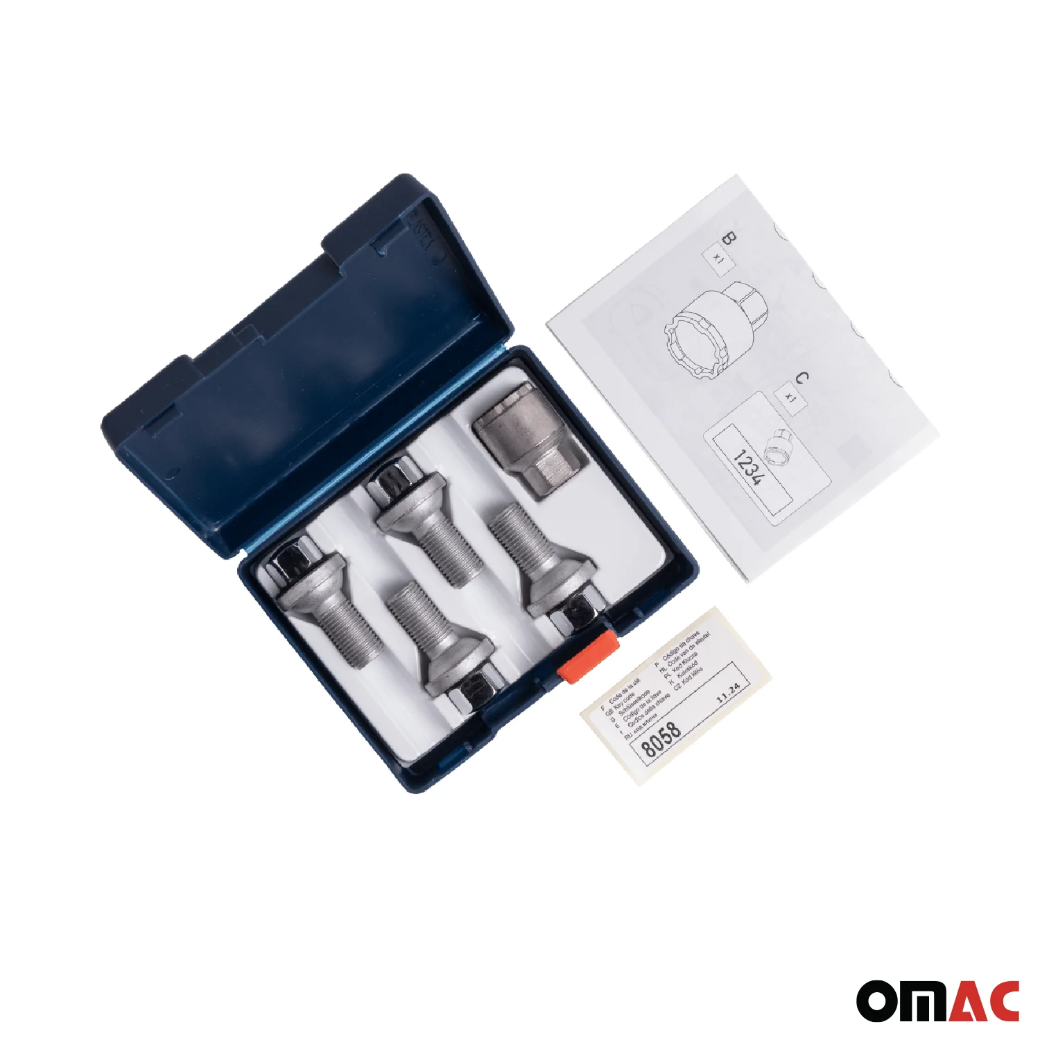 Wheel Lock Kit for Audi A6 A7 A8 Q4 E-Tron R8 TT M14X1.5 Chromed 4Locks & 1Key - Image 5