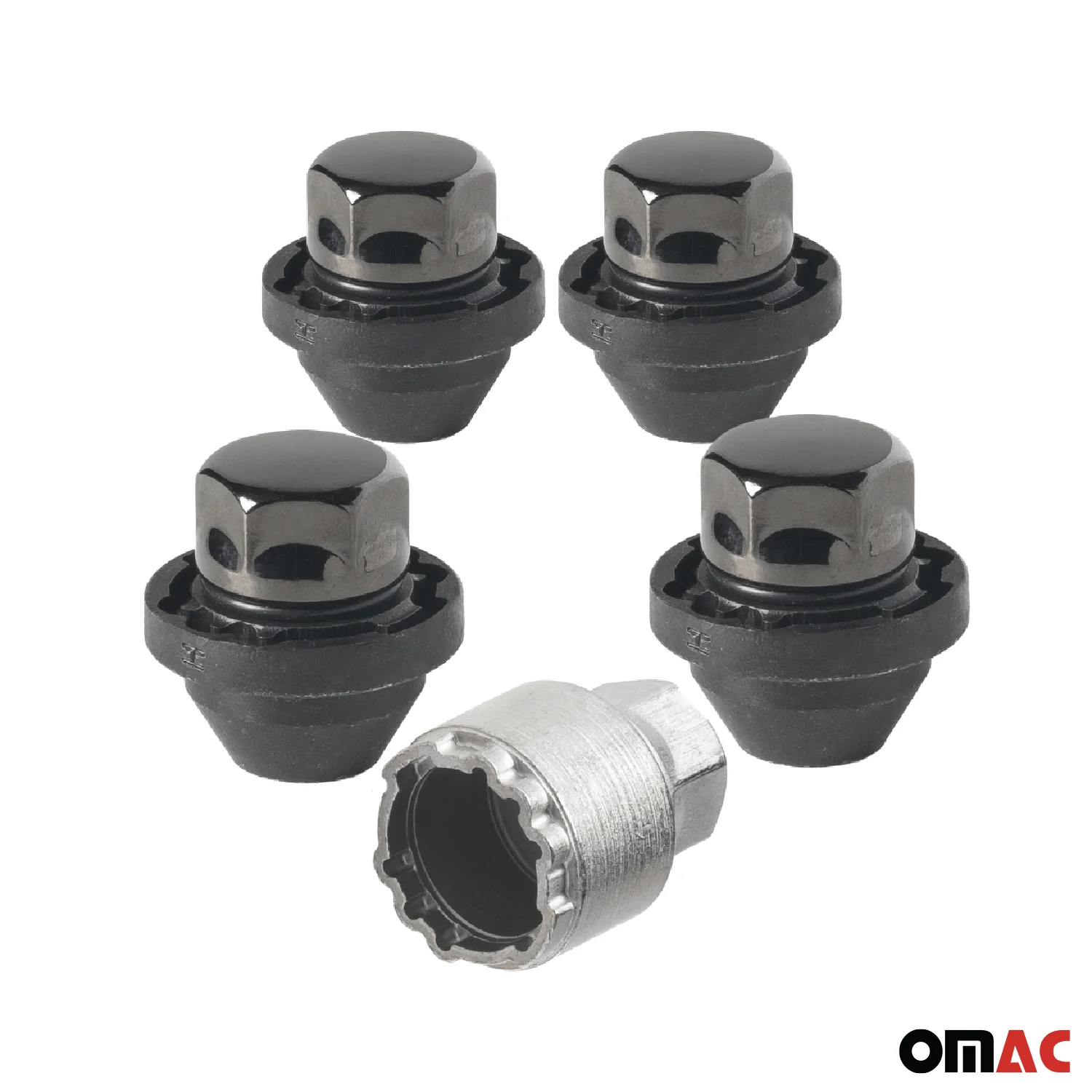 Wheel Lock Kit for Chrysler Pacifica M12X1,5 Nut Chromed Black 4Locks & 1Key - Image 9