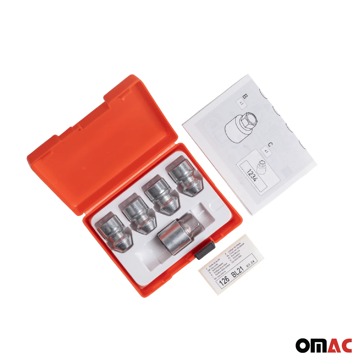 Wheel Lock Kit for GMC Sierra / Yukon M14X1,5 Nut Galvanized Silver 4Locks - Image 5