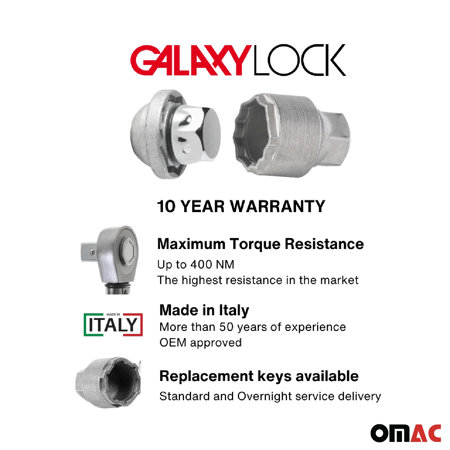 Wheel Lock Kit for Honda CR-V M12X1.5 Nut Chromed 4Locks & 1Key - Image 3
