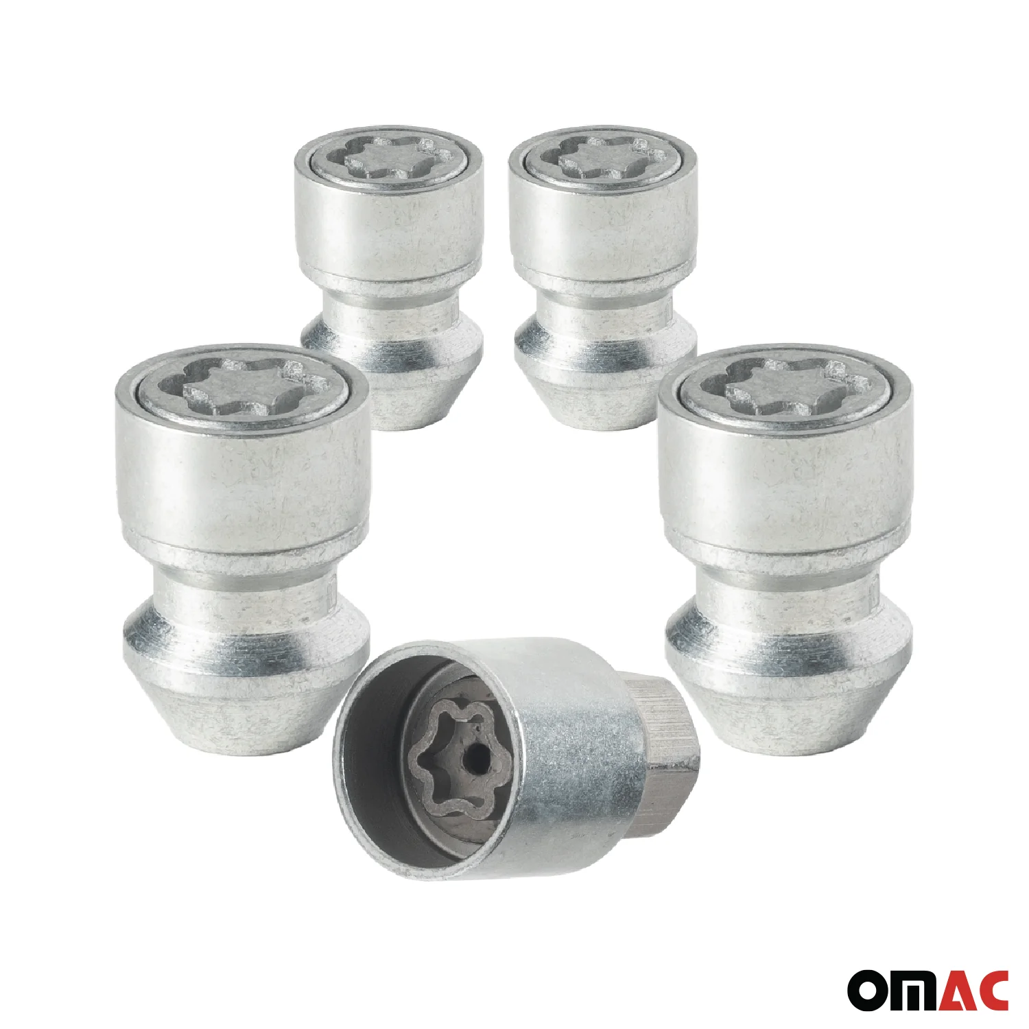 Wheel Lock Kit for Lincoln MKX 2007-2015 1/2-20 Galvanized Silver 4Locks & 1Key - Image 9