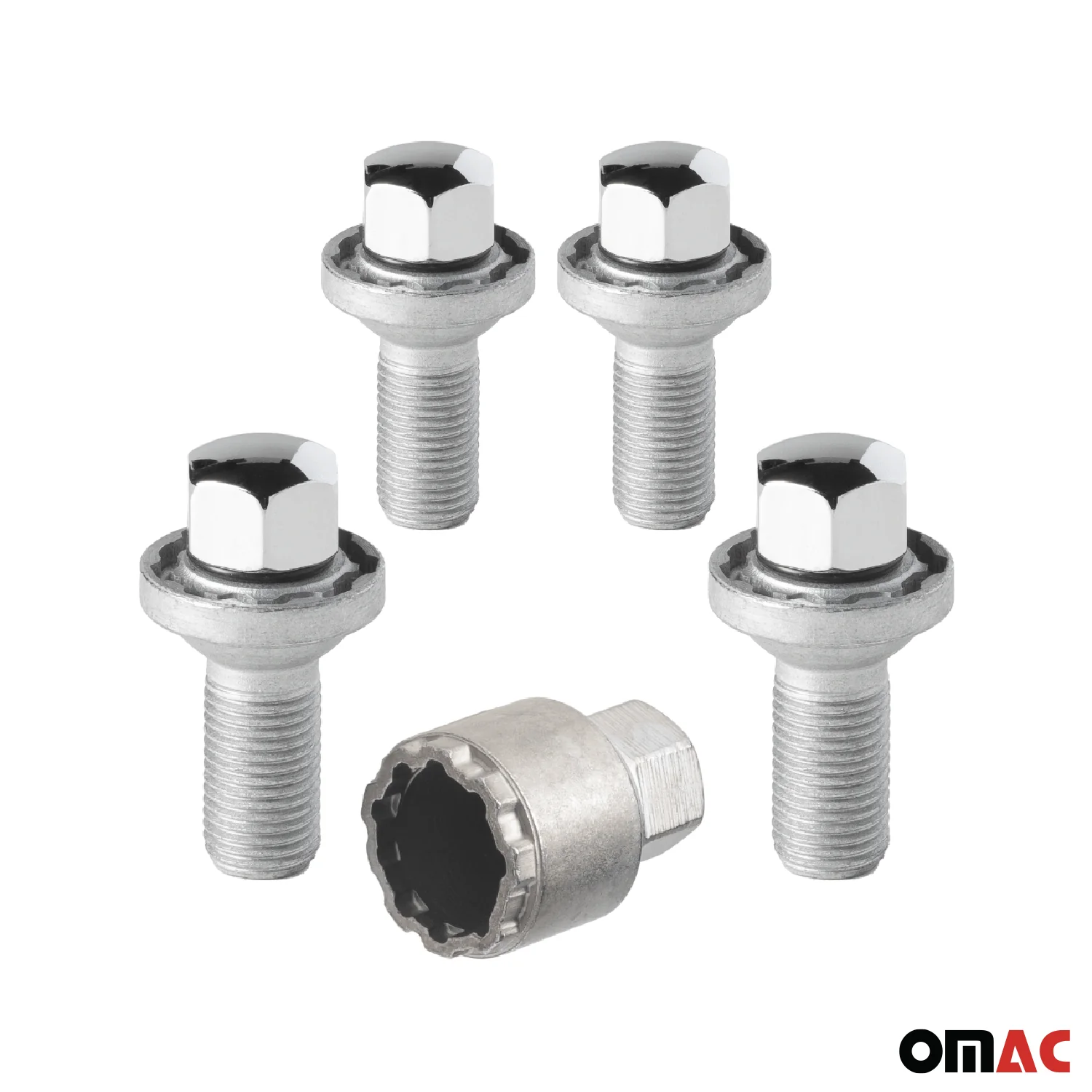 Wheel Lock Kit for Mercedes A-Class B-Class M14X1.5 Bolt Chromed 4Locks & 1Key - Image 9