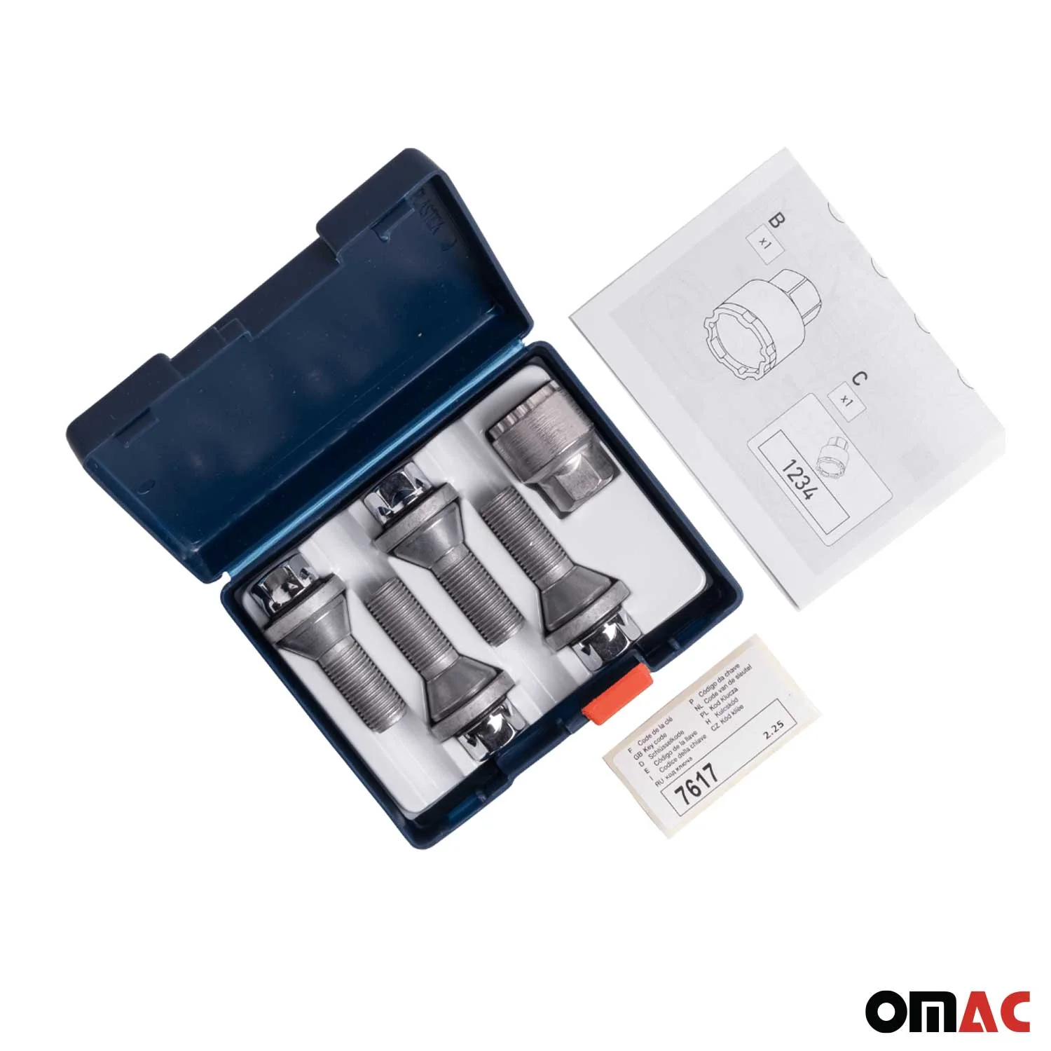 Wheel Lock Kit for Volvo XC90 M14X1.5 Bolt Chromed 4Locks & 1Key - Image 5