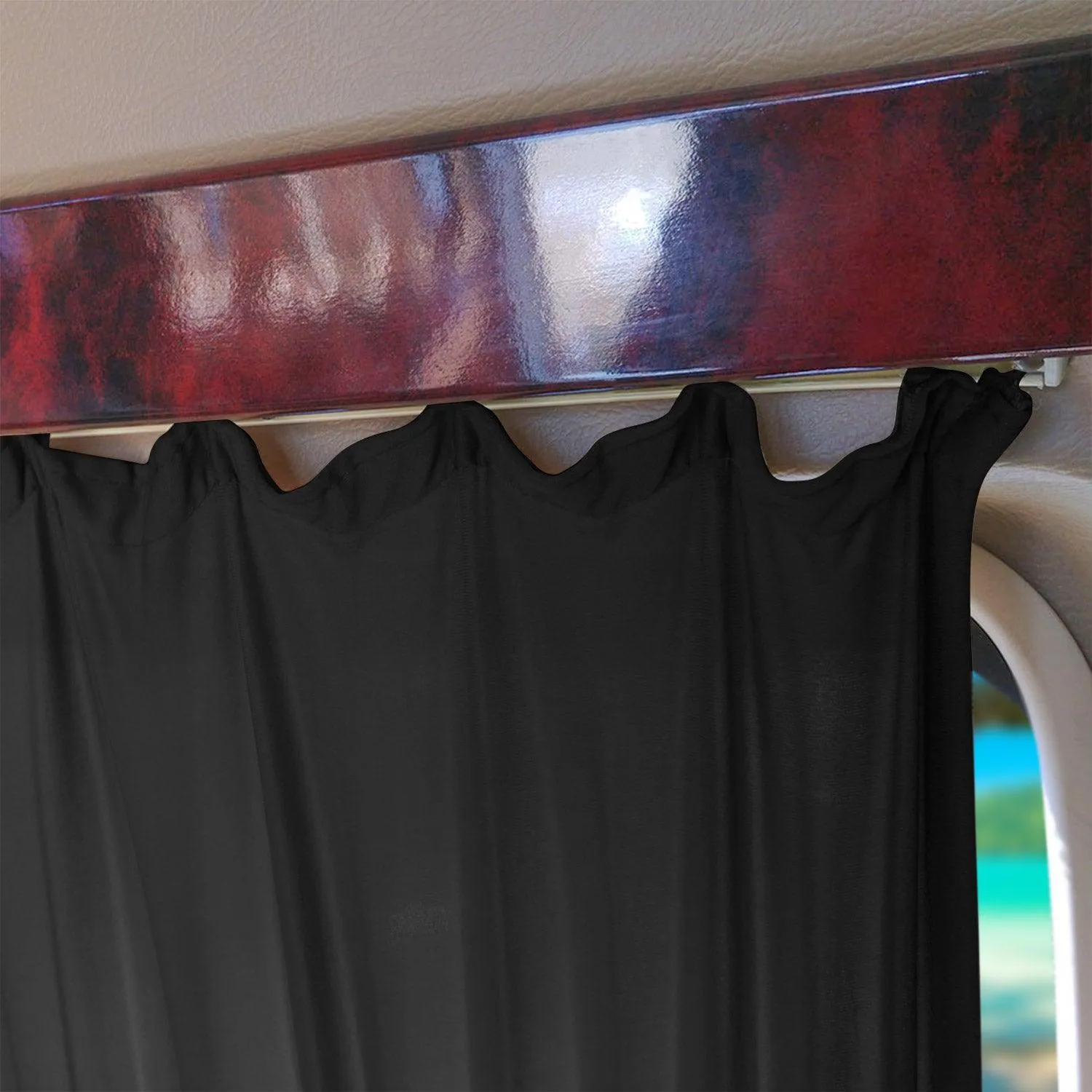 2006-2018 Mercedes Sprinter W906 Long WB Window Curtain Double Sliding Black - Image 6