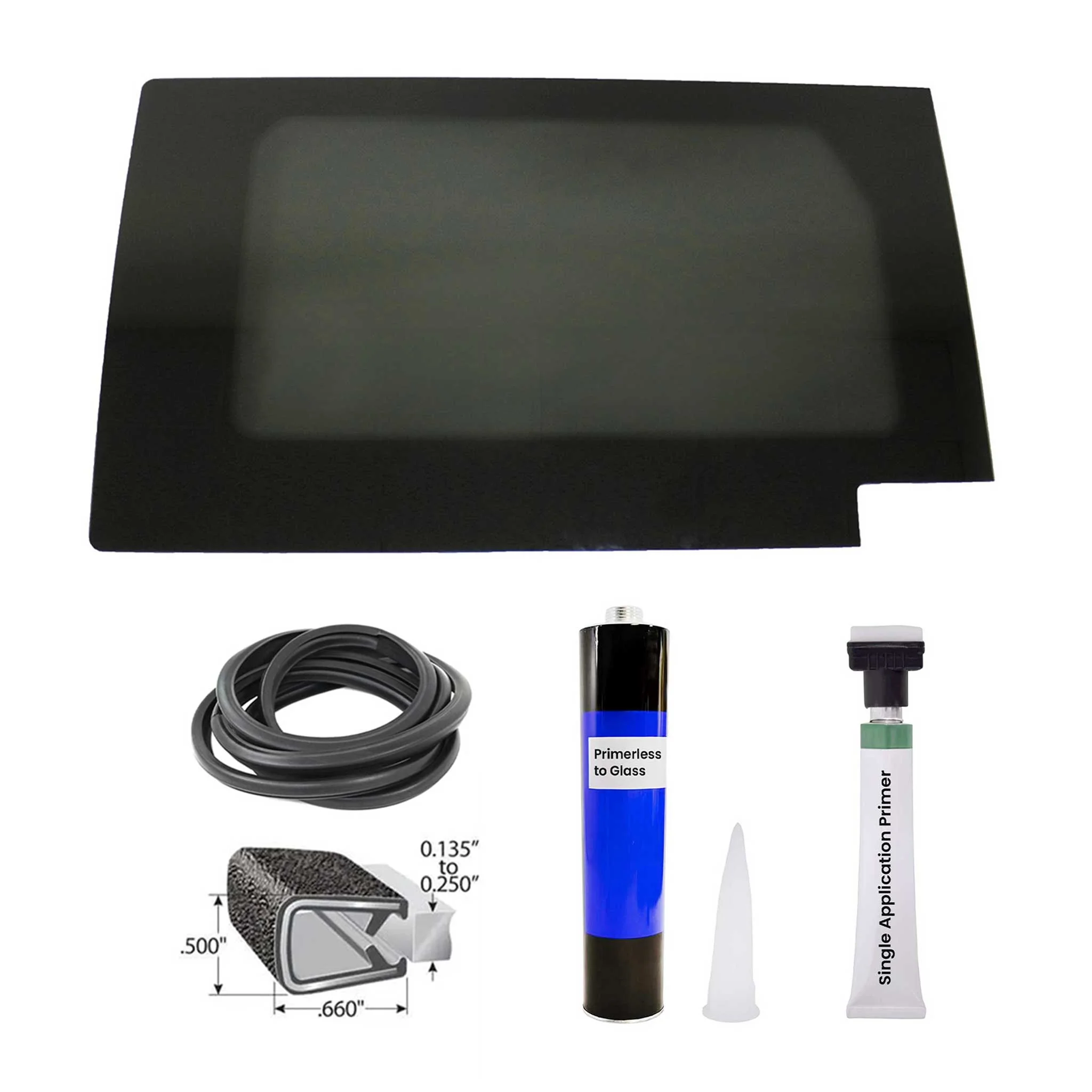 2014-2026 RAM ProMaster Window Glass Fit Kit Rear Right Side Sliding Door L4