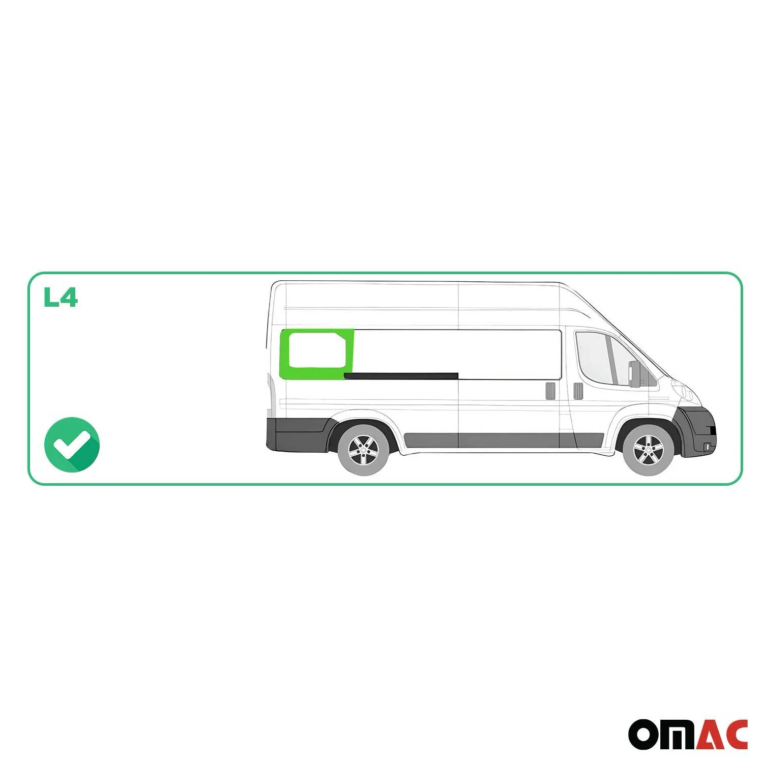 2014-2026 RAM ProMaster Window Glass Fit Kit Rear Right Side Sliding Door L4 - Image 3