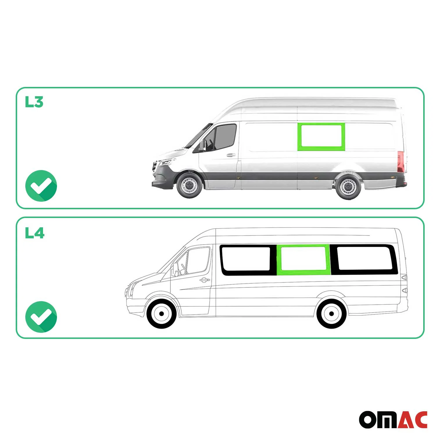 2010-2018 Mercedes Sprinter W906 Local Pickup Window Glass Mid Left Side L3 L4 - Image 3