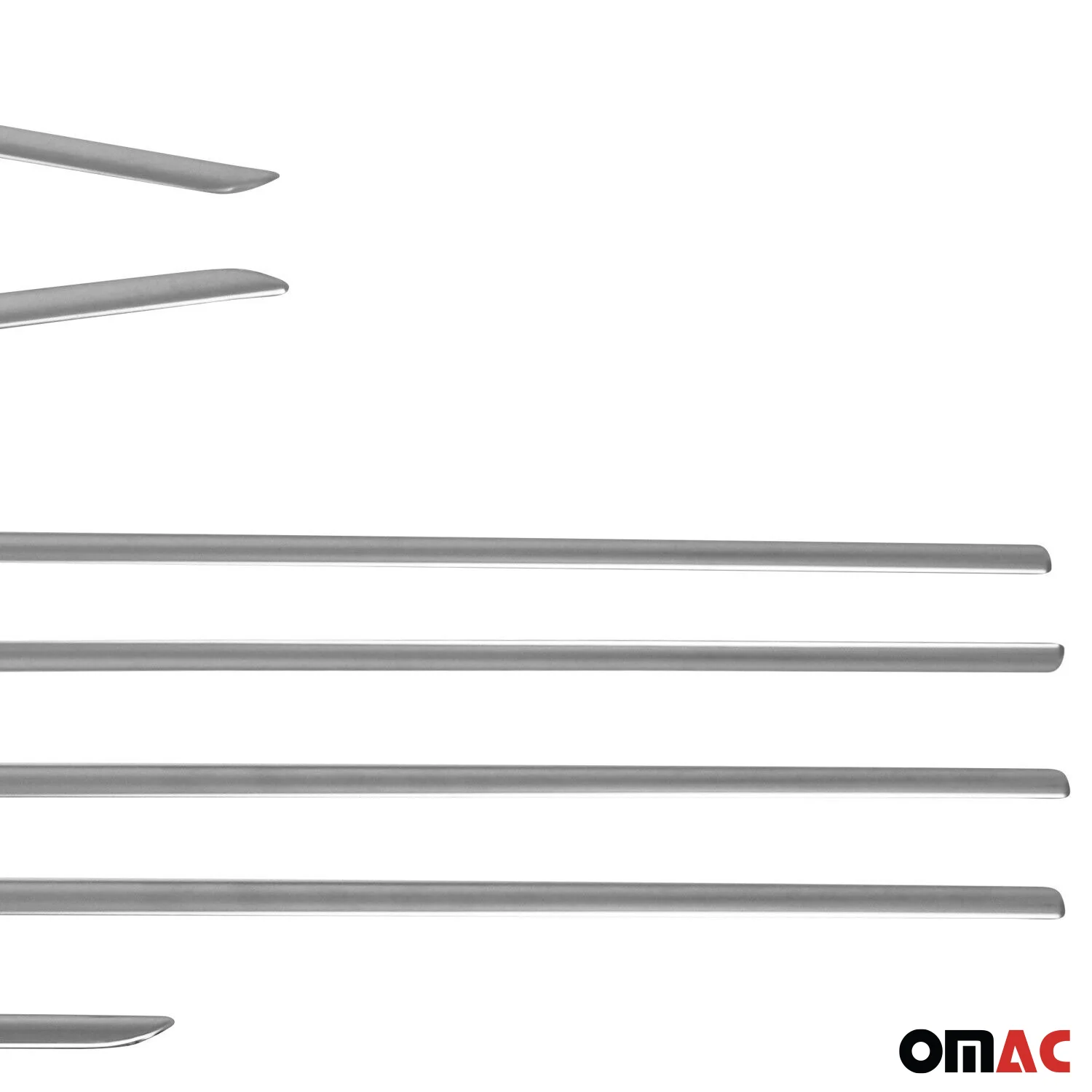 2010-2015 Toyota Prius Window Molding Trim Streamer Silver 8Pcs Stainless Steel - Image 7