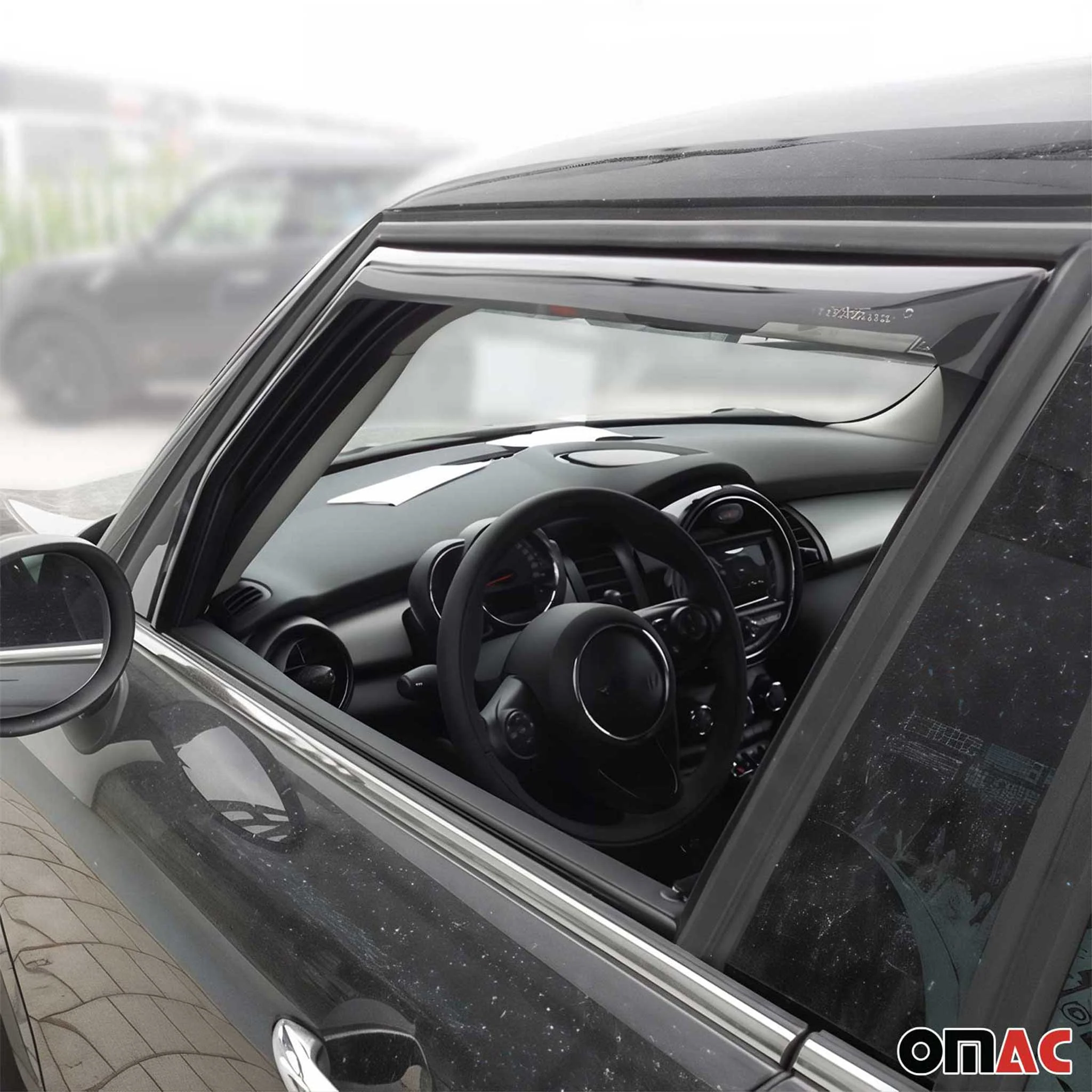 2014-2023 Mini Cooper F55 5 Door Window Visor Vent Rain Deflector 2Pcs Smoke - Image 6