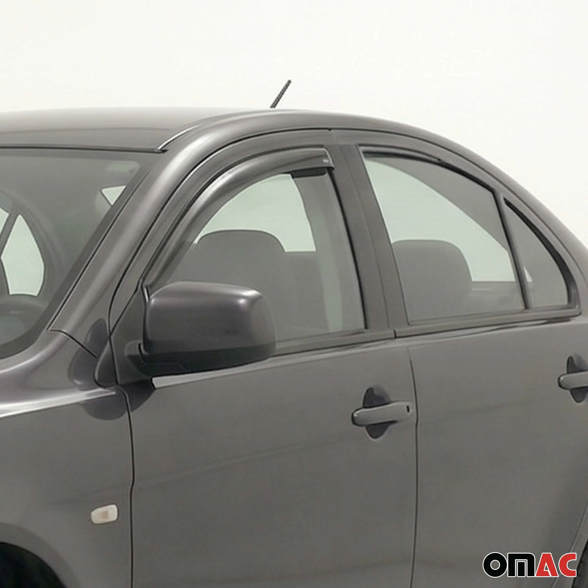 2008-2017 Mitsubishi Lancer Window Visor Vent Rain Deflector 2Pcs Smoke - Image 6
